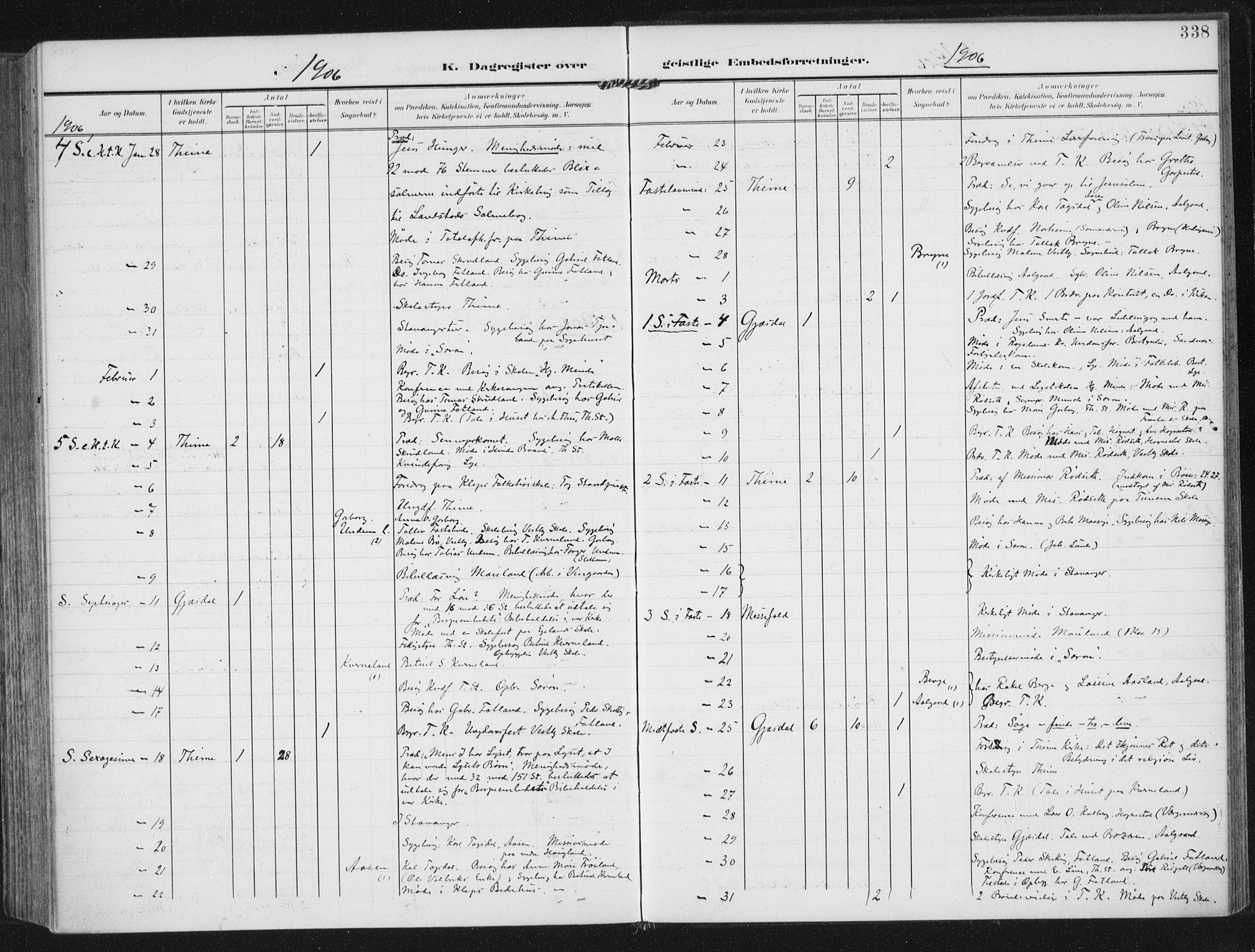 Lye sokneprestkontor, SAST/A-101794/002/A/L0001: Ministerialbok nr. A 12, 1904-1920, s. 338