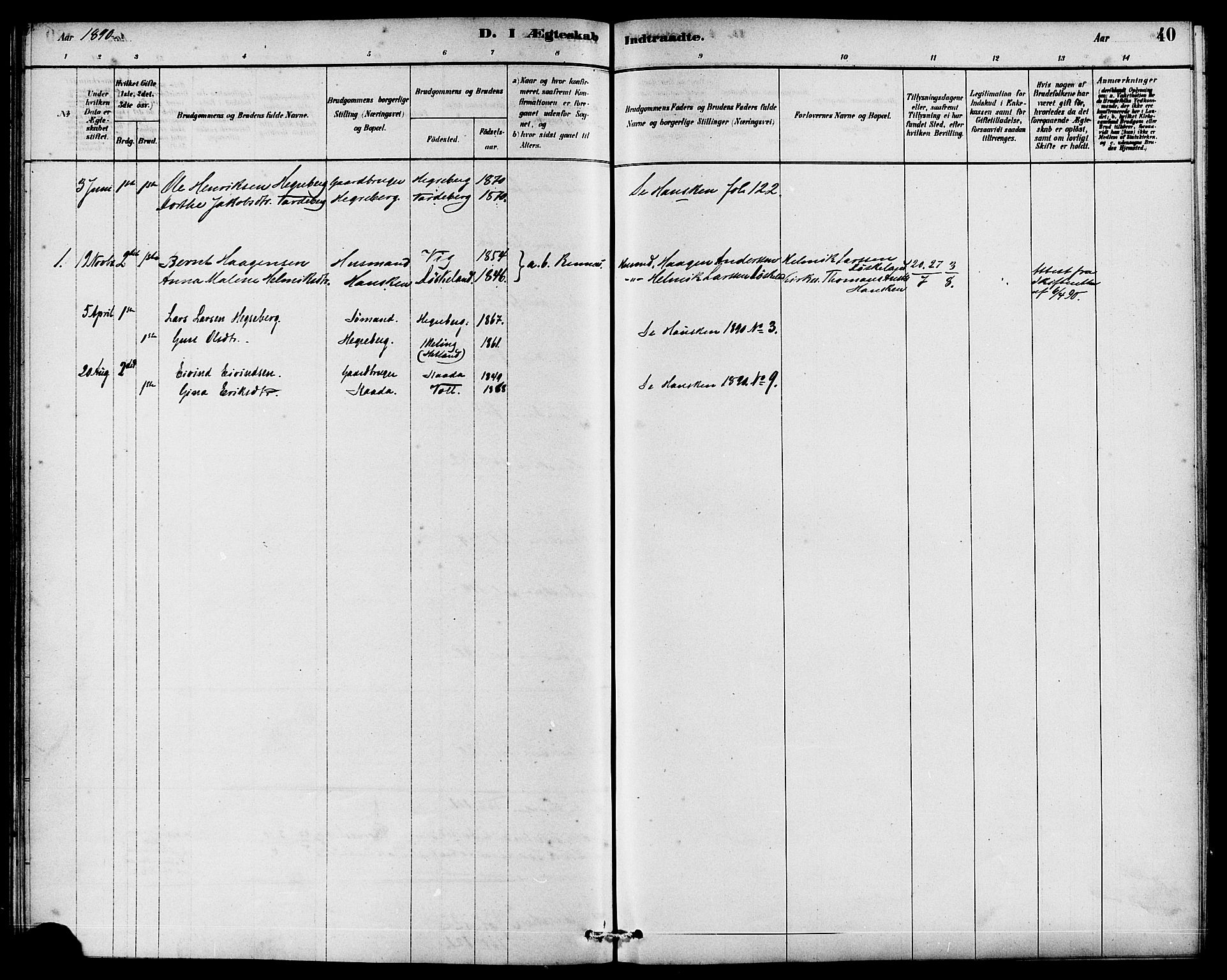 Rennesøy sokneprestkontor, SAST/A -101827/H/Ha/Haa/L0009: Ministerialbok nr. A 9, 1878-1890, s. 40