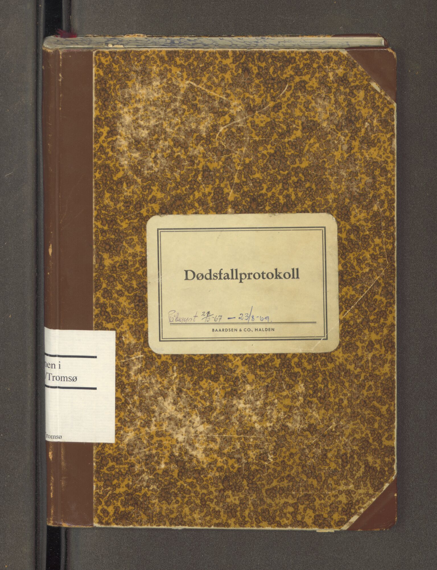 Tromsøysund lensmannskontor, AV/SATØ-SATØ-12/F/Fh/Fha/L0584: Dødsfallsprotokoller. Med register, 1967-1969