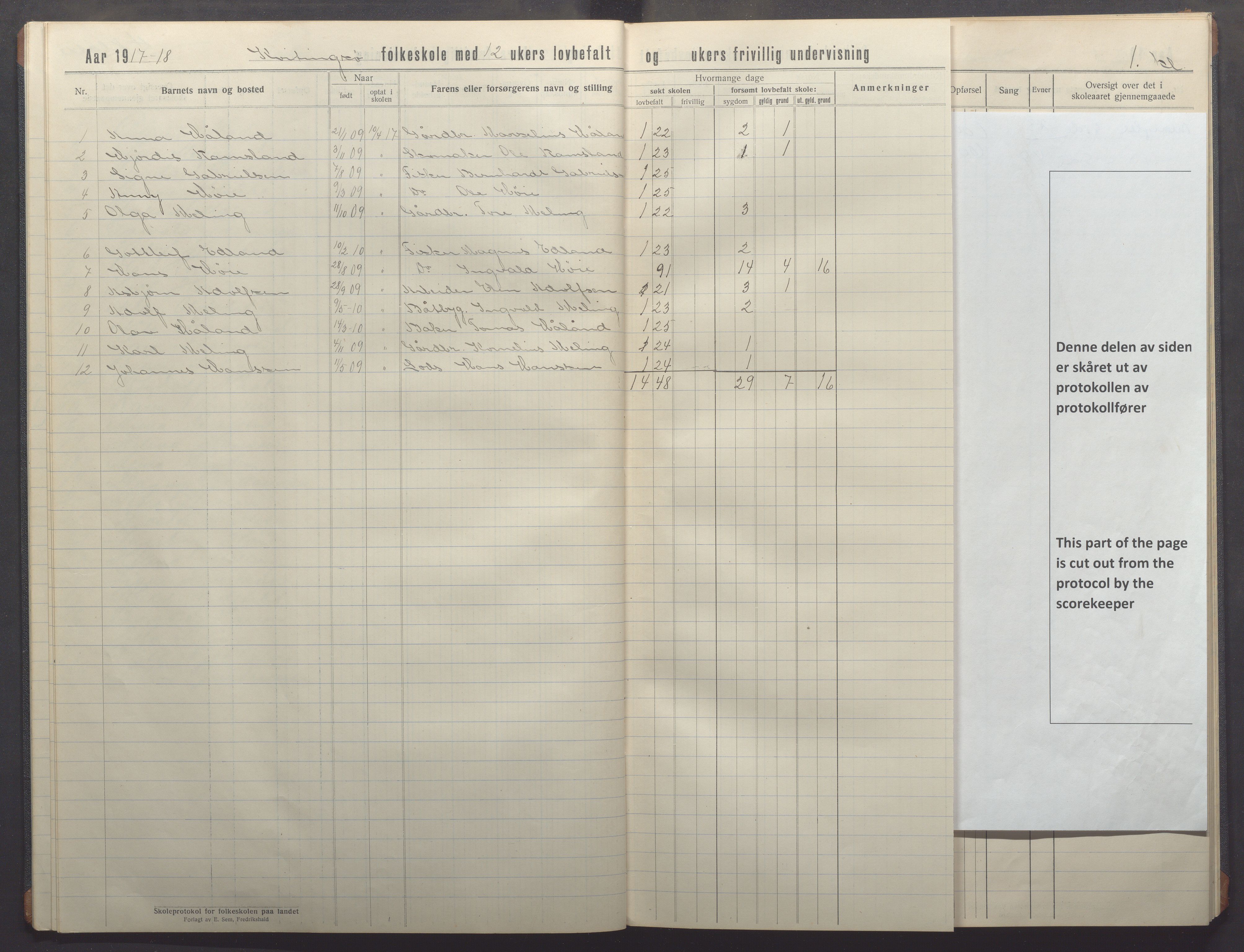 Kvitsøy kommune - Skolestyret, IKAR/K-100574/H/L0003: Skoleprotokoll, 1914-1922, s. 13