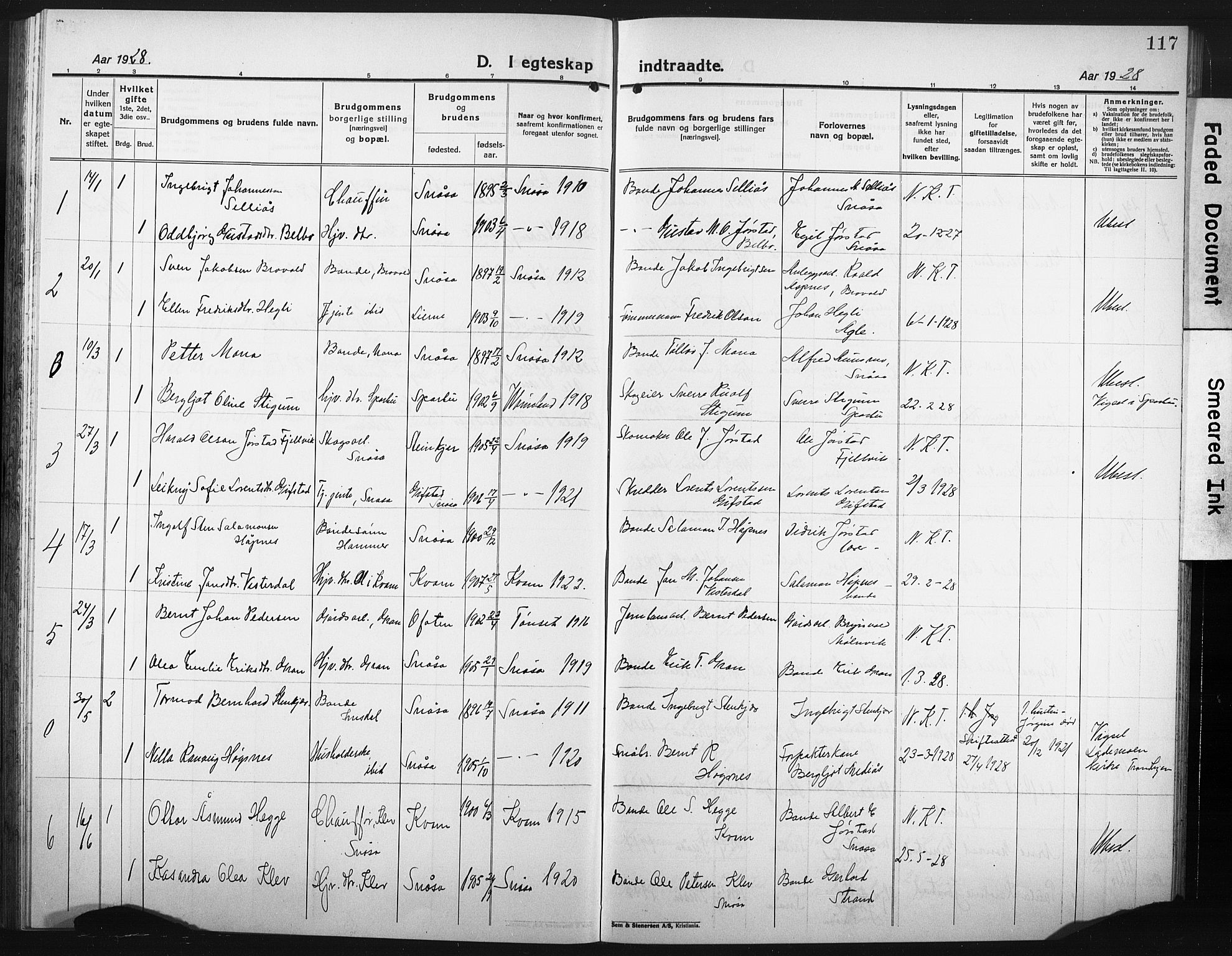 Ministerialprotokoller, klokkerbøker og fødselsregistre - Nord-Trøndelag, AV/SAT-A-1458/749/L0480: Klokkerbok nr. 749C02, 1924-1932, s. 117