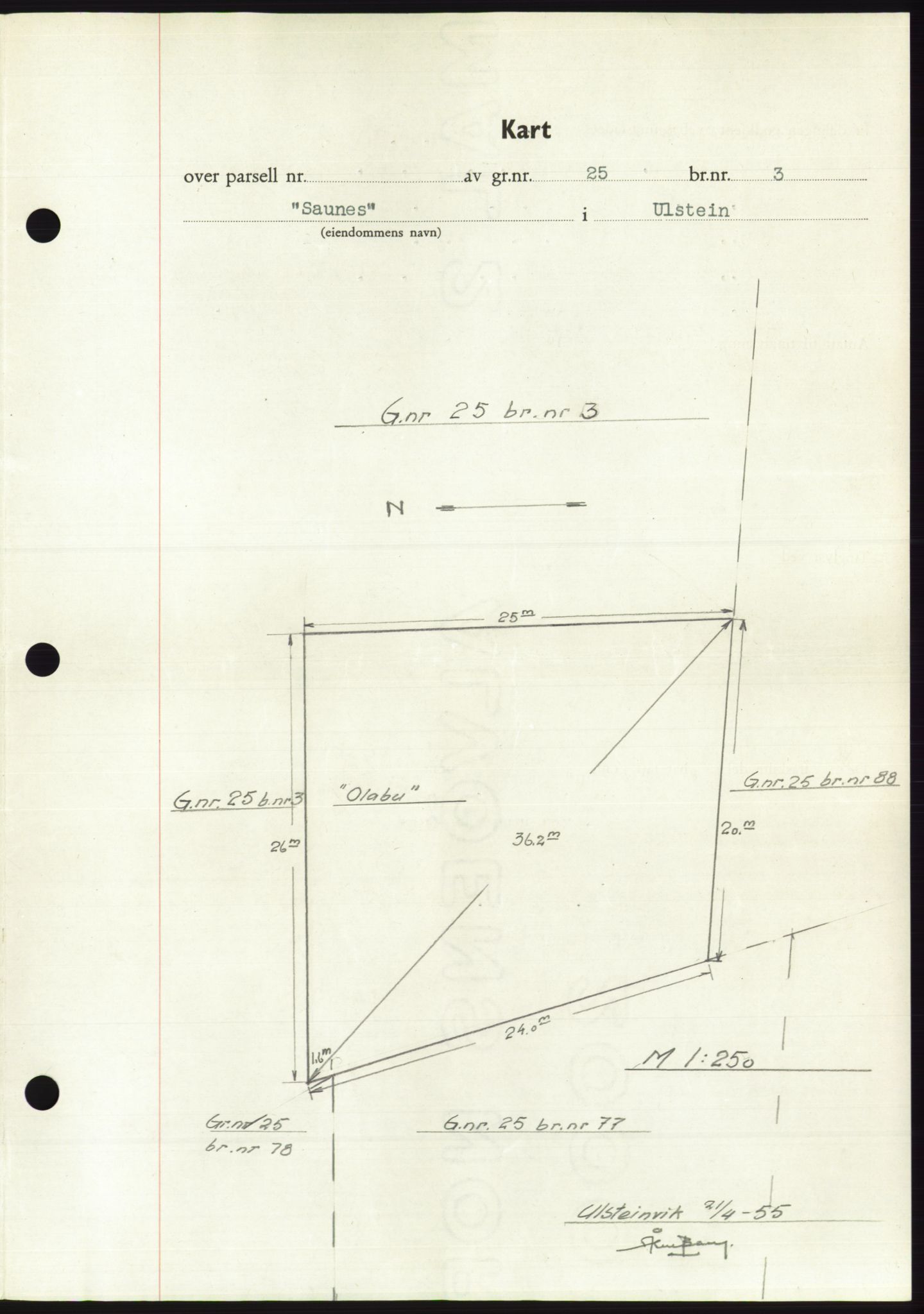 Søre Sunnmøre sorenskriveri, AV/SAT-A-4122/1/2/2C/L0100: Pantebok nr. 26A, 1954-1955, Dagboknr: 894/1955