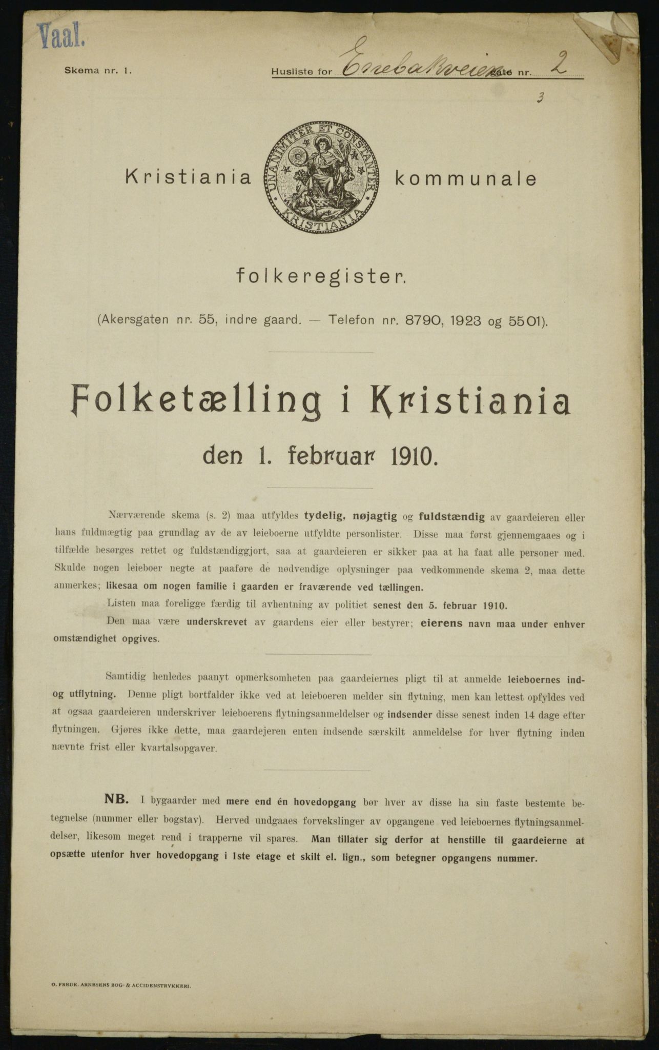 OBA, Kommunal folketelling 1.2.1910 for Kristiania, 1910, s. 19207