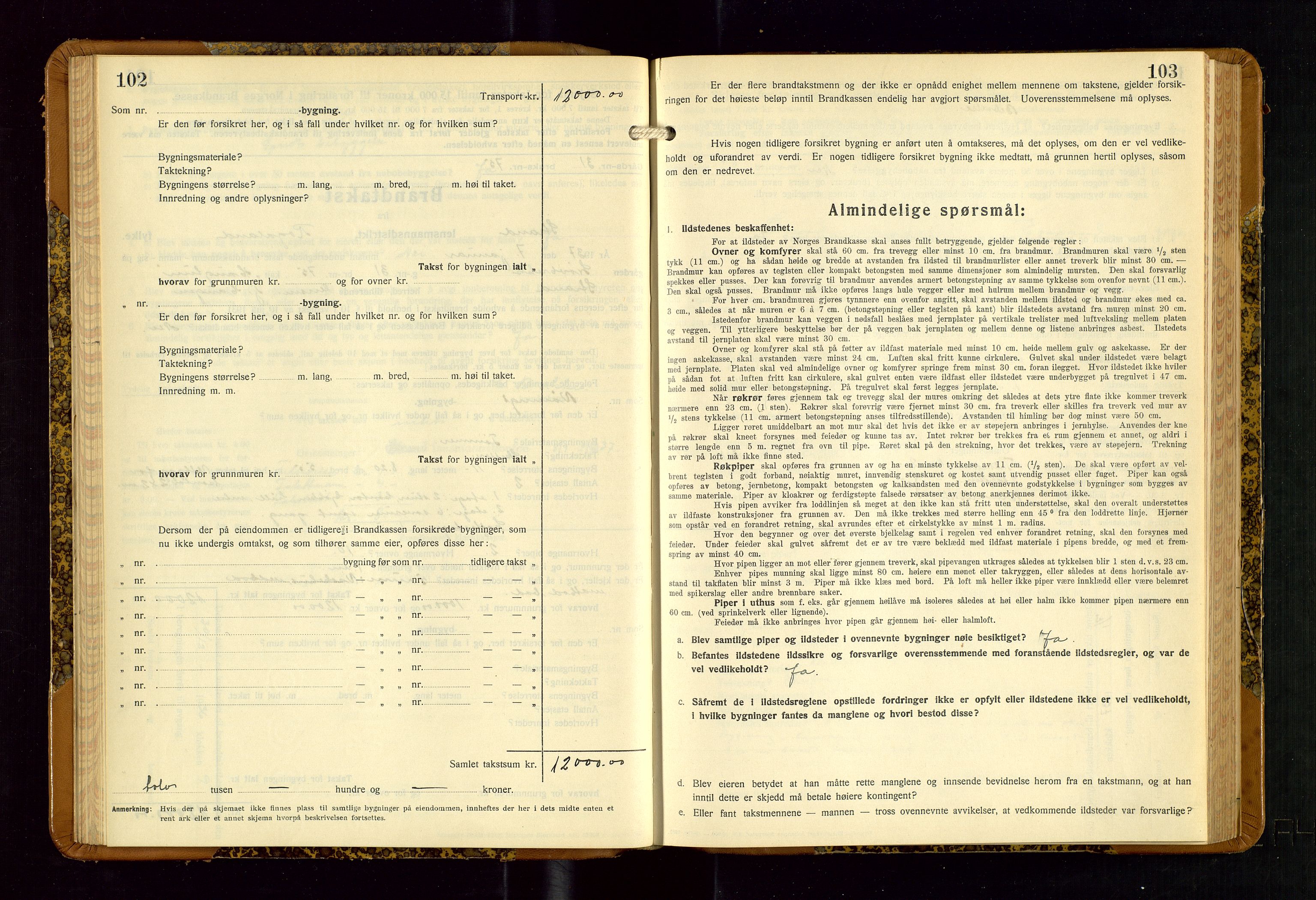 Strand og Forsand lensmannskontor, AV/SAST-A-100451/Gob/L0001: Branntakstprotokoll, 1935-1942, s. 102-103