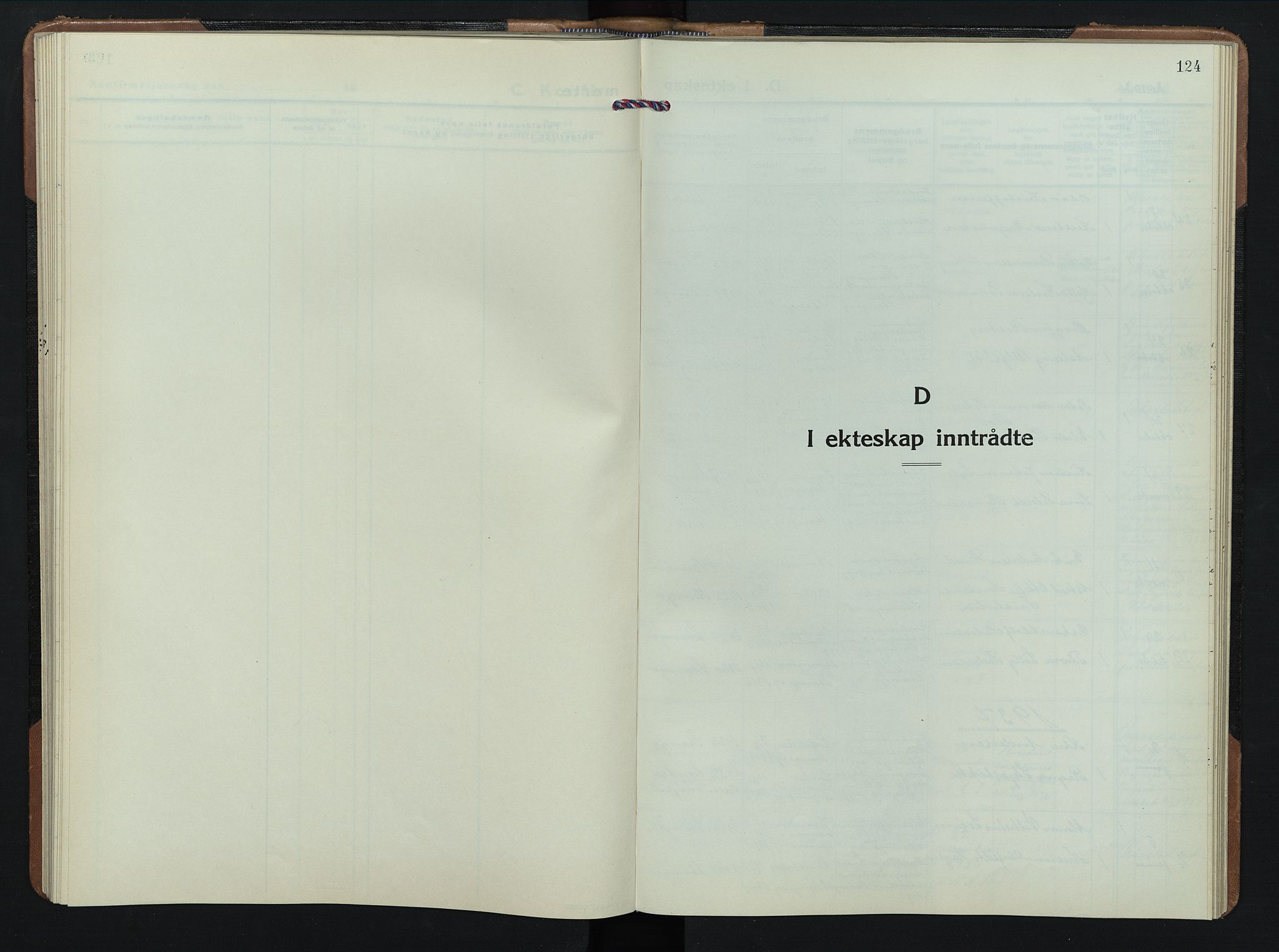Stange prestekontor, SAH/PREST-002/L/L0020: Klokkerbok nr. 20, 1936-1947, s. 124