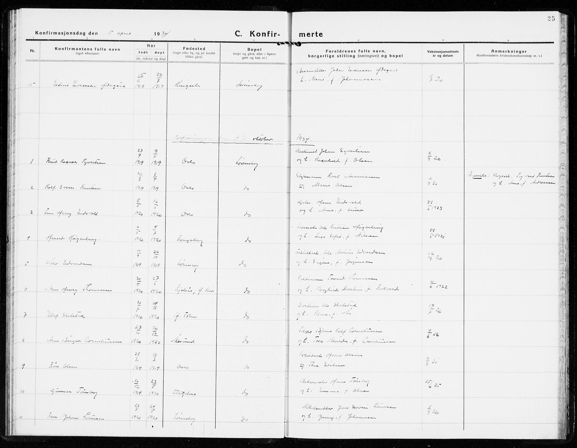 Skedsmo prestekontor Kirkebøker, AV/SAO-A-10033a/F/Fb/L0004: Ministerialbok nr. II 4, 1931-1943, s. 25