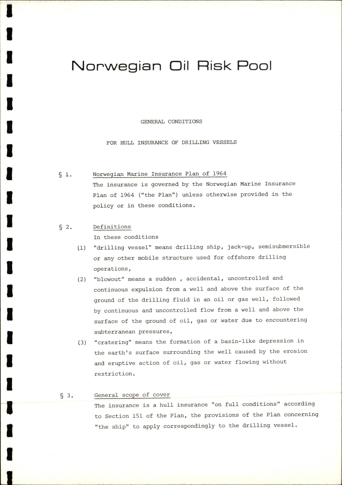 Pa 1503 - Stavanger Drilling AS, AV/SAST-A-101906/2/E/Ec/Eca/L0009: Forsikring, 1975-1980