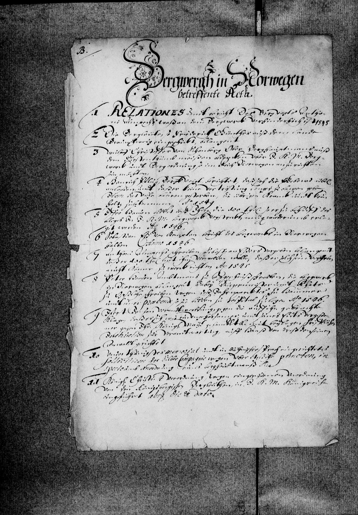 Tyske Kansellis innenrikske avdeling, AV/RA-EA-5864/E/L0003: 4  Bergverkssaker, 1545-1546, s. 8
