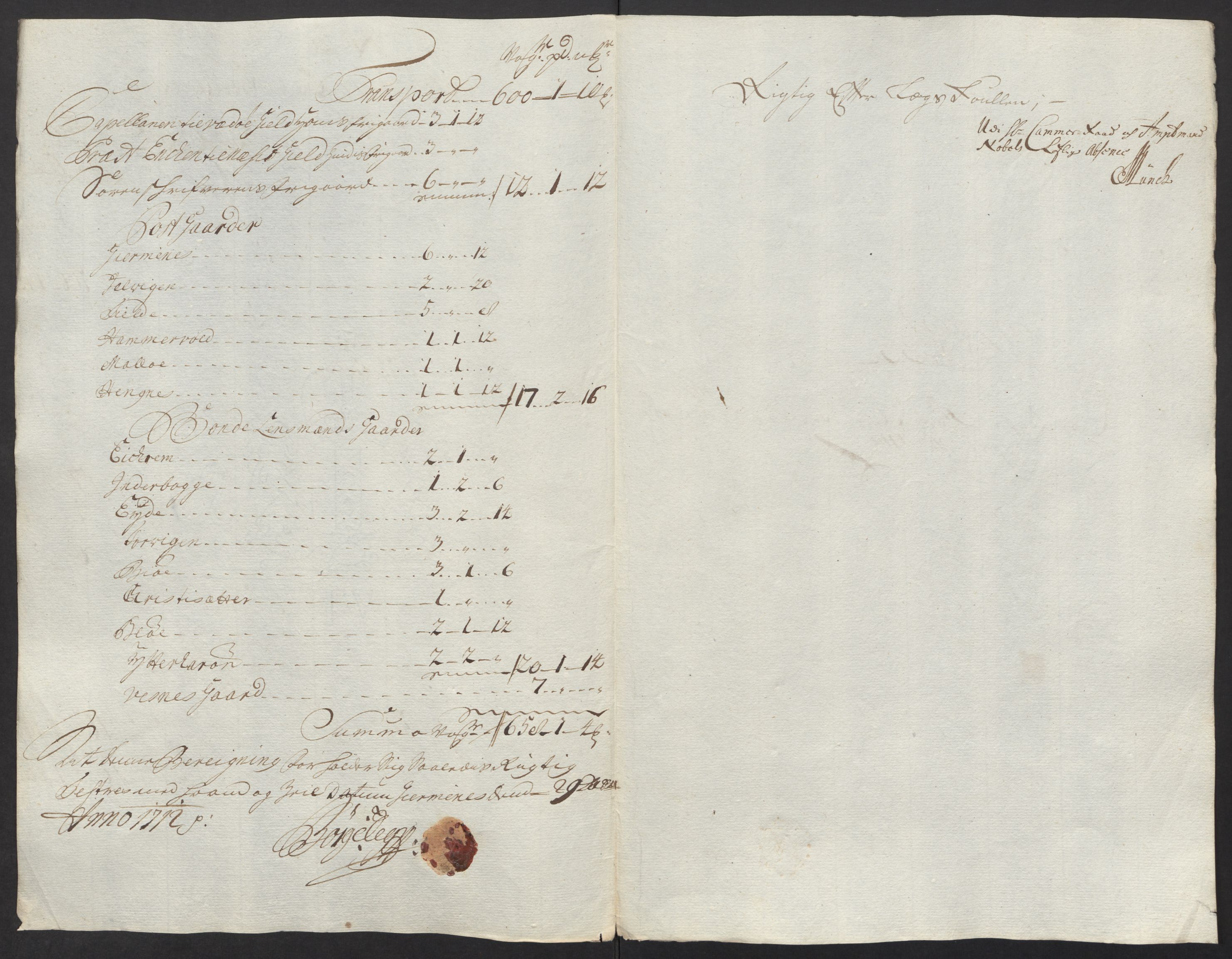 Rentekammeret inntil 1814, Reviderte regnskaper, Fogderegnskap, RA/EA-4092/R55/L3661: Fogderegnskap Romsdal, 1712, s. 218