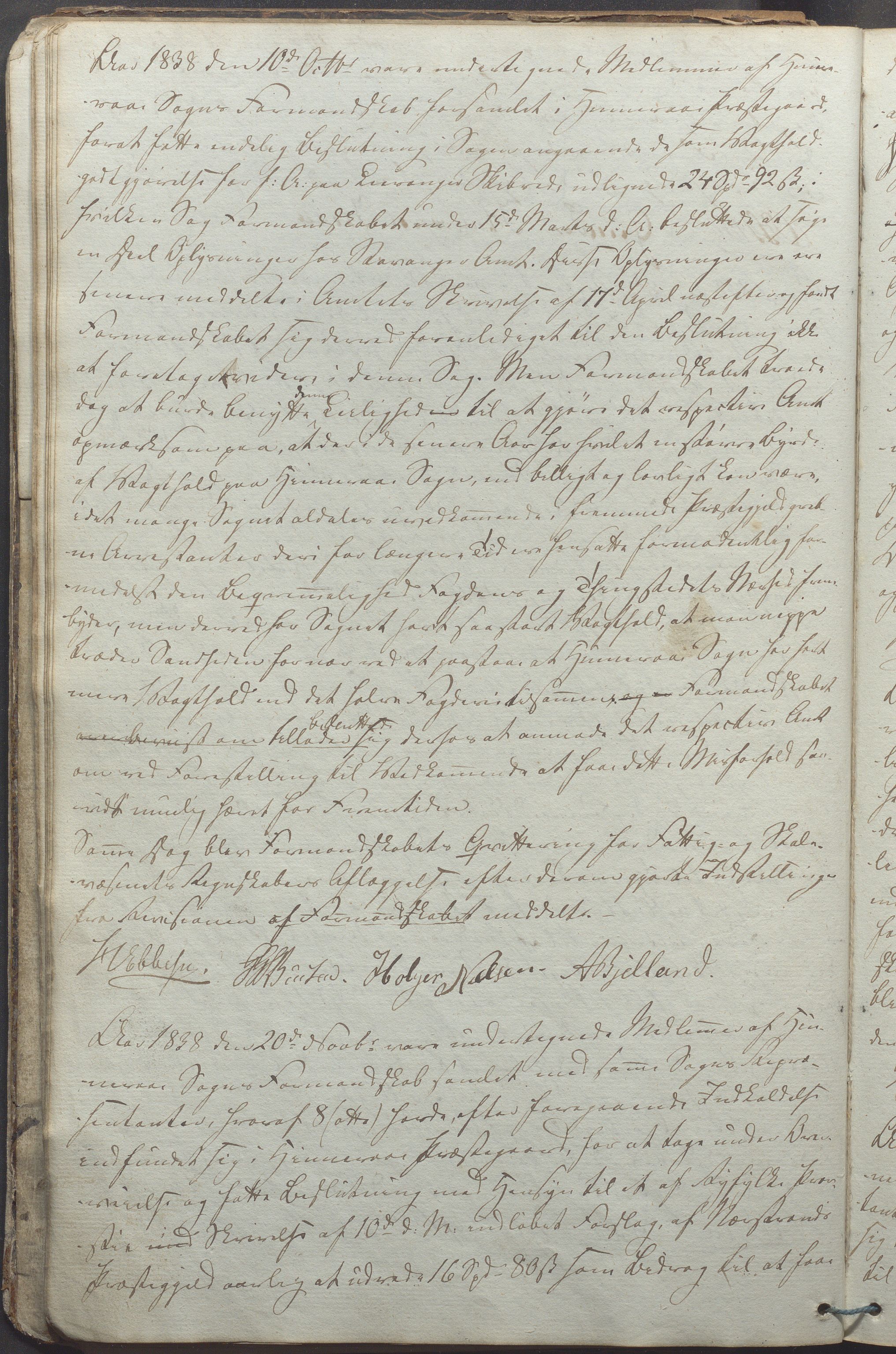 Nedstrand kommune - Formannskapet, IKAR/K-100244/A/Aa/L0001: Møtebok, 1837-1875, s. 28b