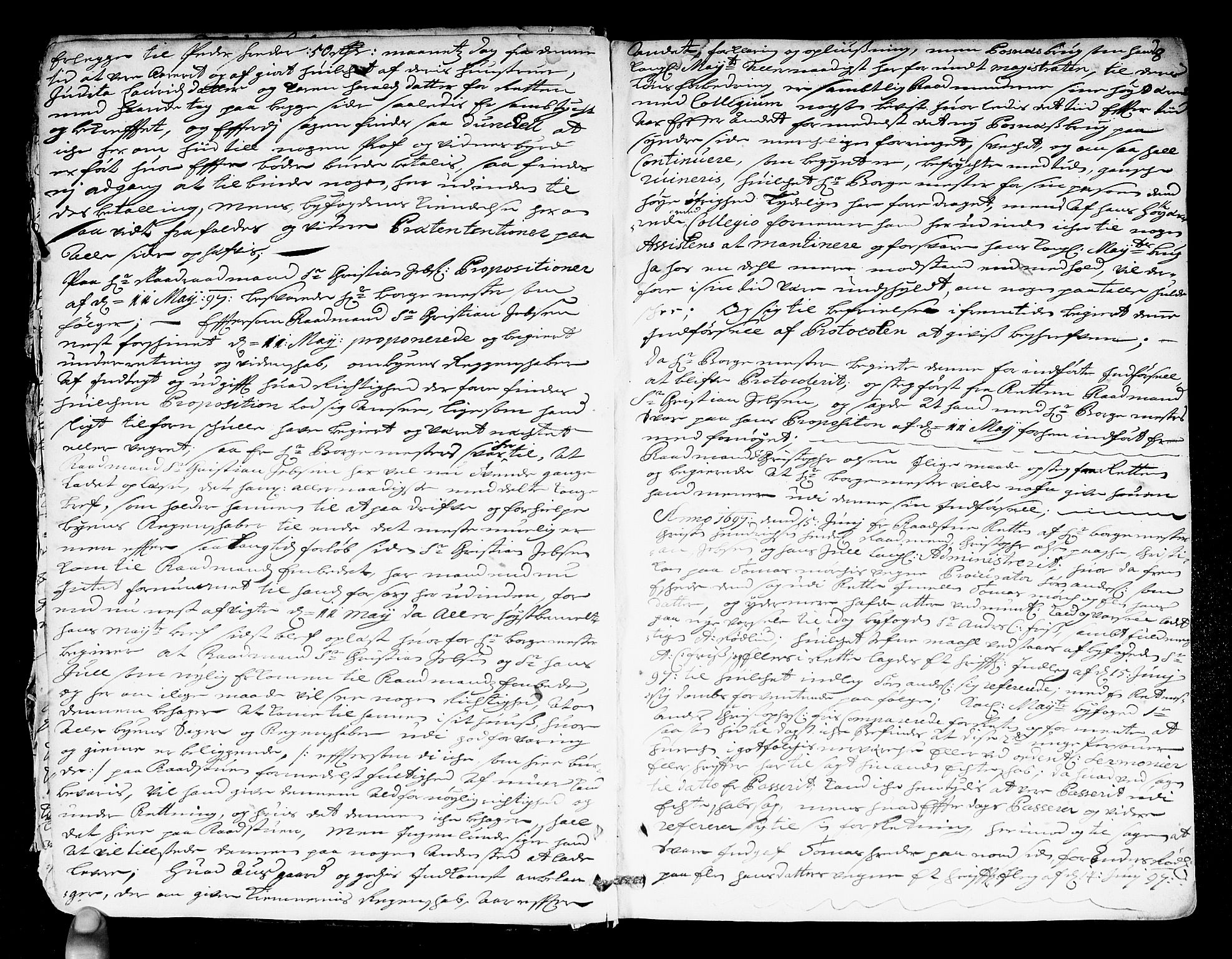 Fredrikshald rådstuerett, AV/SAO-A-11129/A/L0003: Rådstuprotokoll, 1697-1708, s. 7b-8a