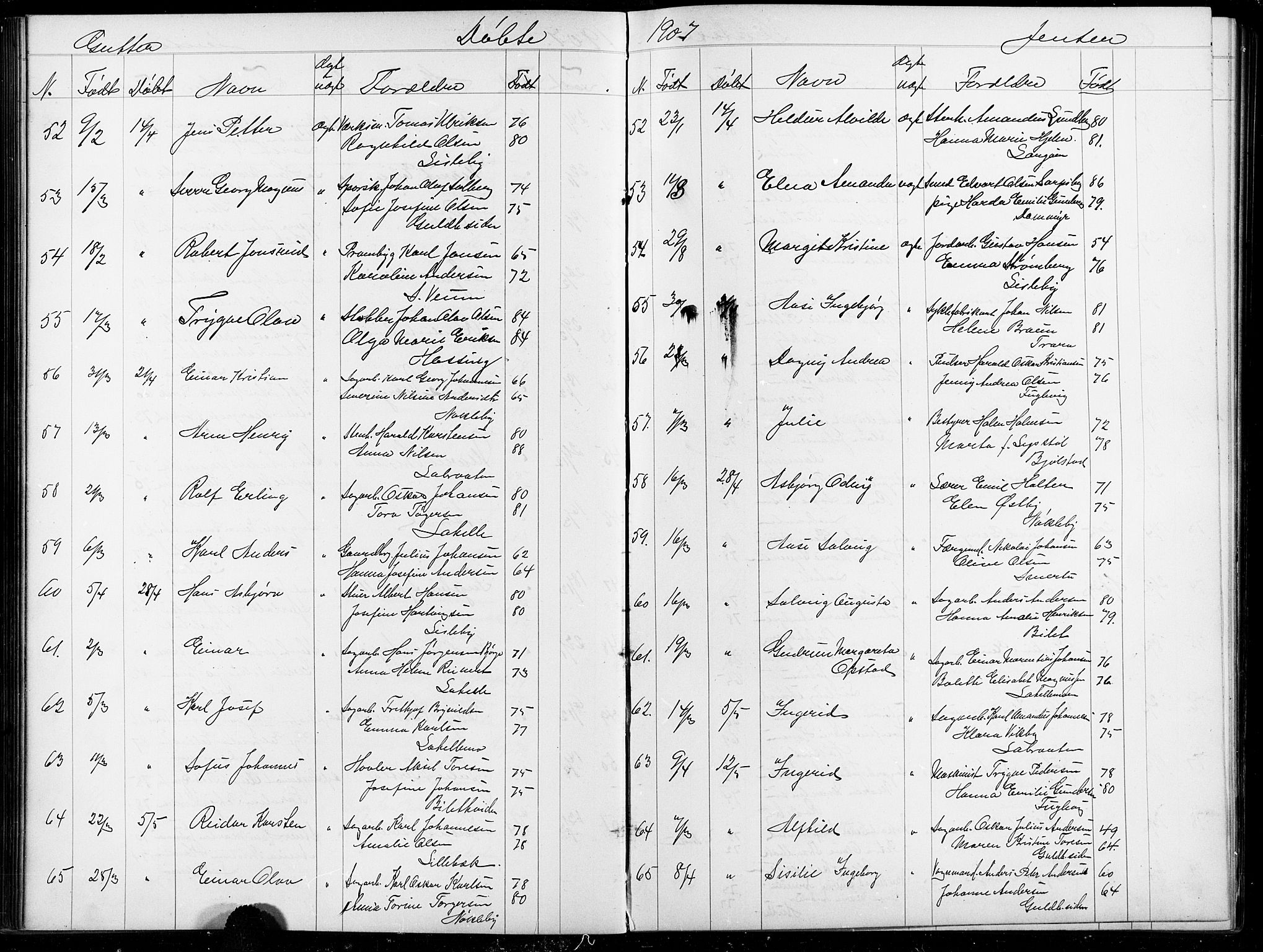 Glemmen prestekontor Kirkebøker, AV/SAO-A-10908/G/Ga/L0006: Klokkerbok nr. 6, 1894-1908