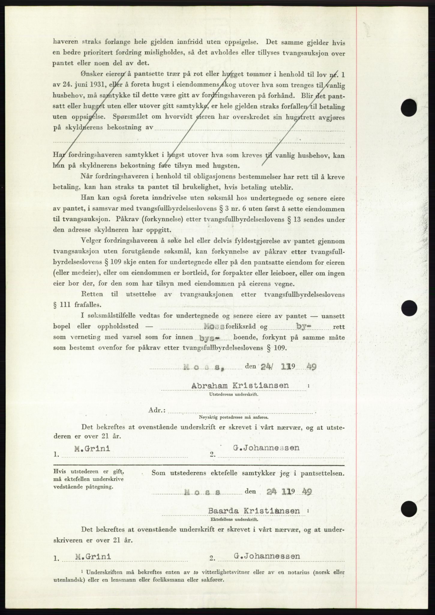 Moss sorenskriveri, SAO/A-10168: Pantebok nr. B23, 1949-1950, Dagboknr: 3686/1949