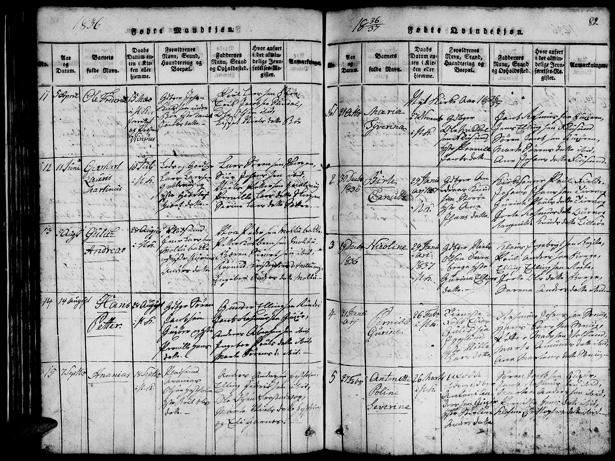 Ministerialprotokoller, klokkerbøker og fødselsregistre - Møre og Romsdal, SAT/A-1454/507/L0078: Klokkerbok nr. 507C01, 1816-1840, s. 82