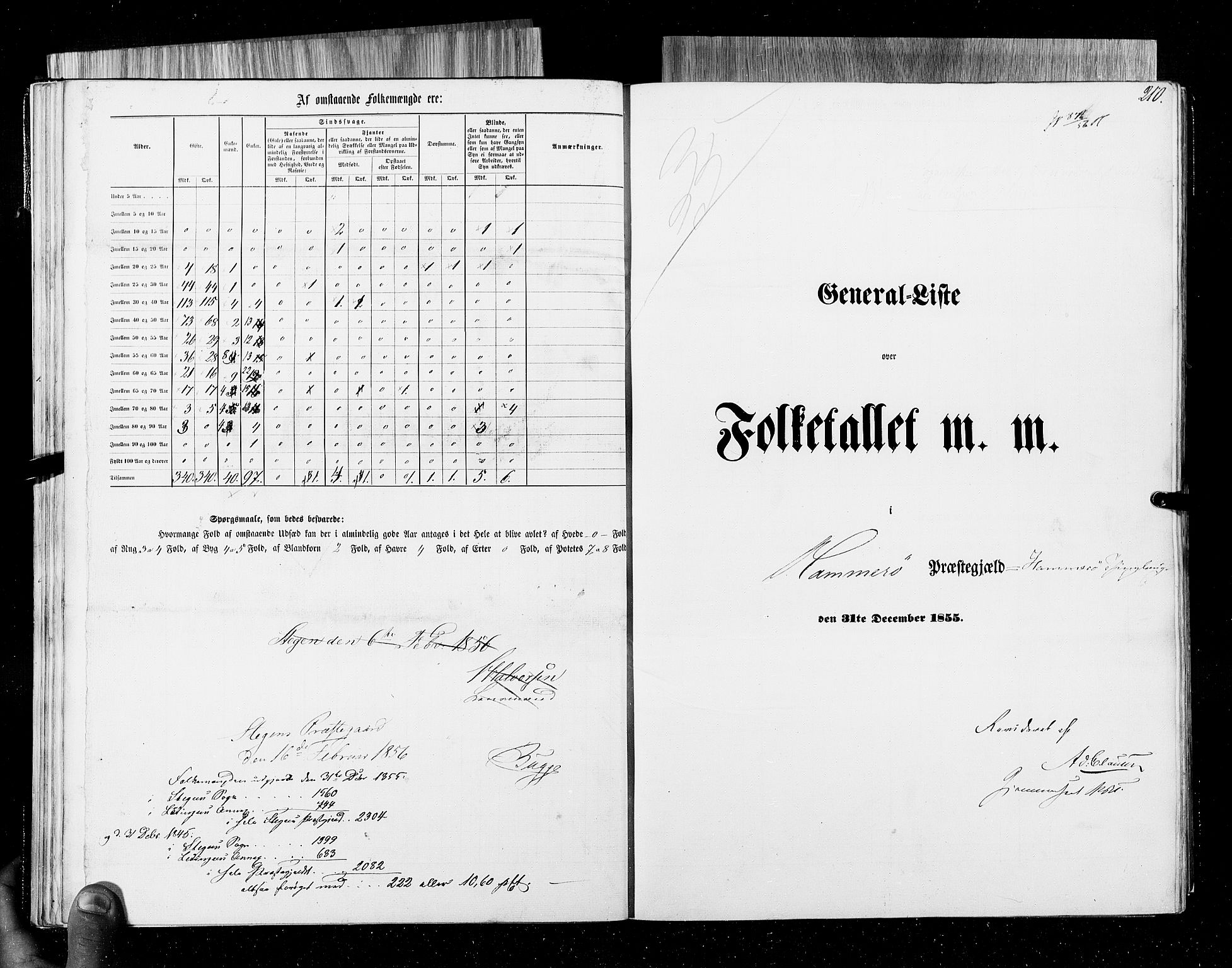 RA, Folketellingen 1855, bind 6B: Nordland amt og Finnmarken amt, 1855, s. 210