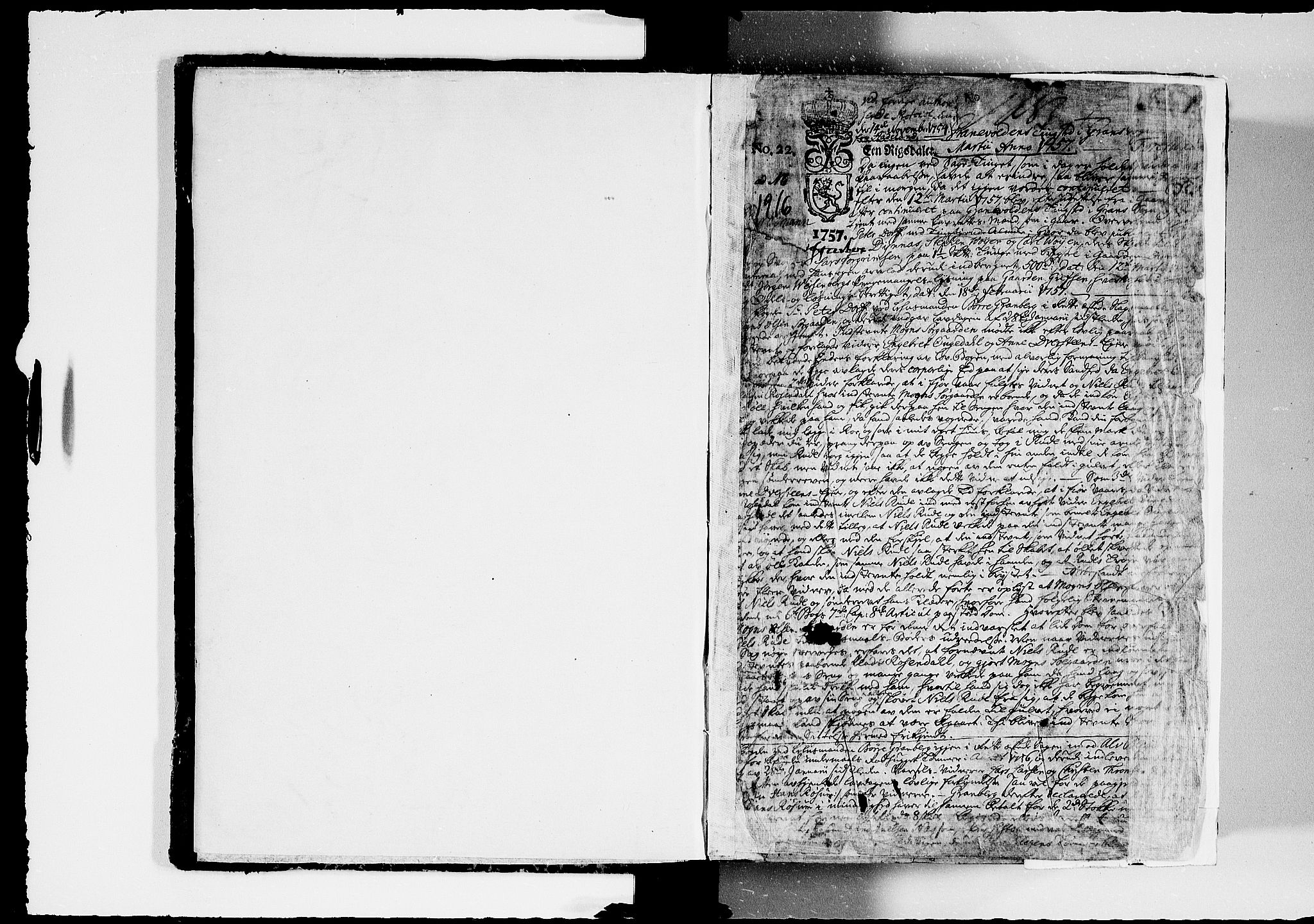 Hadeland, Land og Valdres sorenskriveri, SAH/TING-028/G/Gb/L0059: Tingbok, 1757-1760, s. 0b-1a