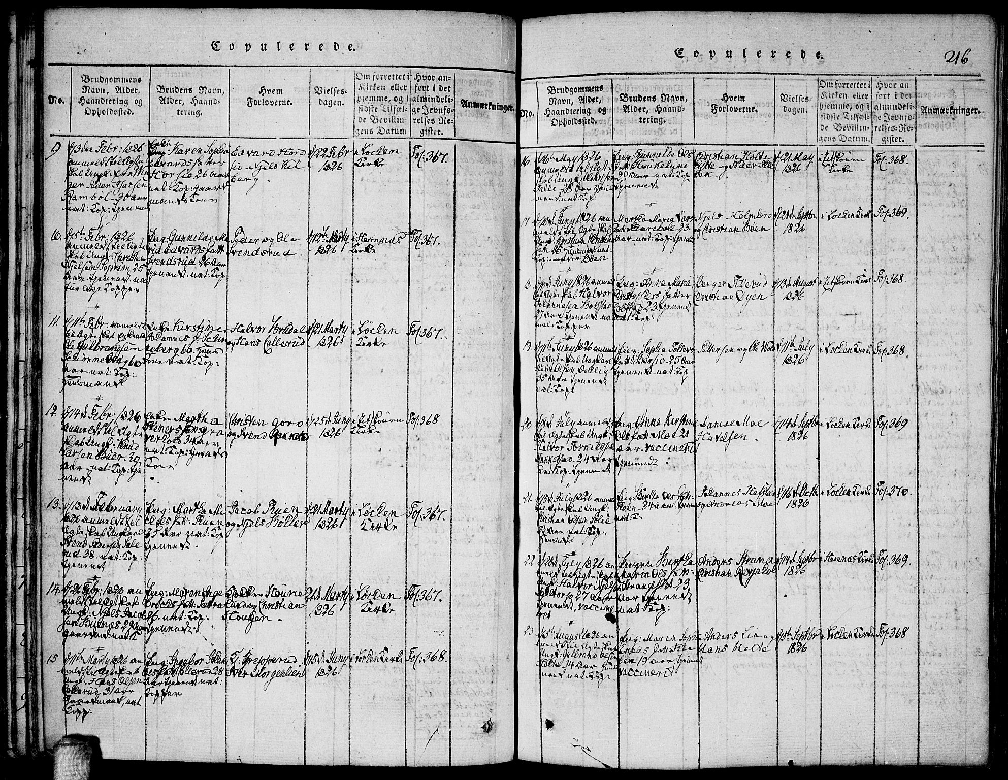 Høland prestekontor Kirkebøker, SAO/A-10346a/F/Fa/L0007: Ministerialbok nr. I 7, 1814-1827, s. 216