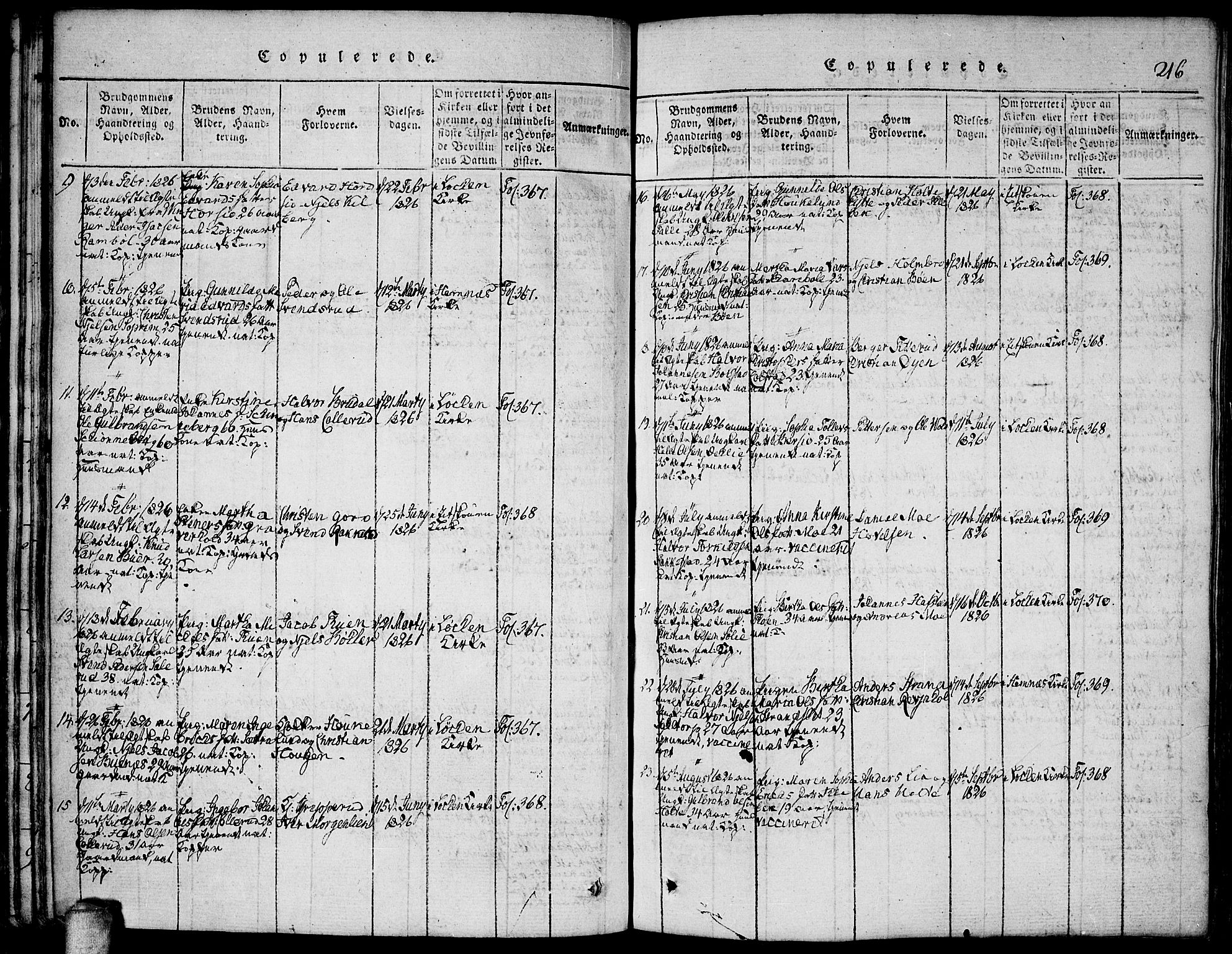 Høland prestekontor Kirkebøker, AV/SAO-A-10346a/F/Fa/L0007: Ministerialbok nr. I 7, 1814-1827, s. 216