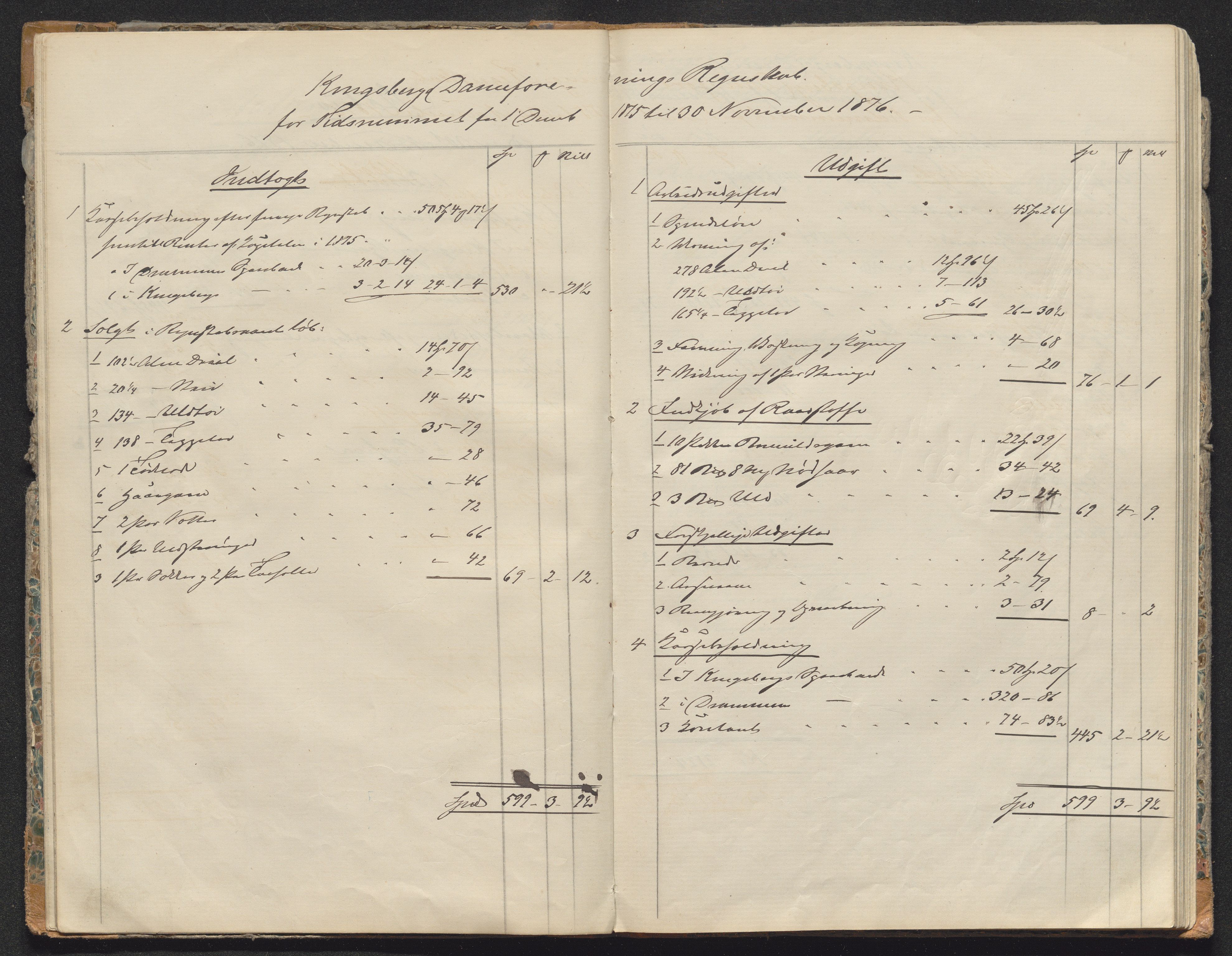 Kongsberg husflidslag, SAKO/P-1386/A/Aa/L0001/0001: Forhandlingsprotokoller  / Forhandlingsprotokoll og årsberetninger, 1867-1917