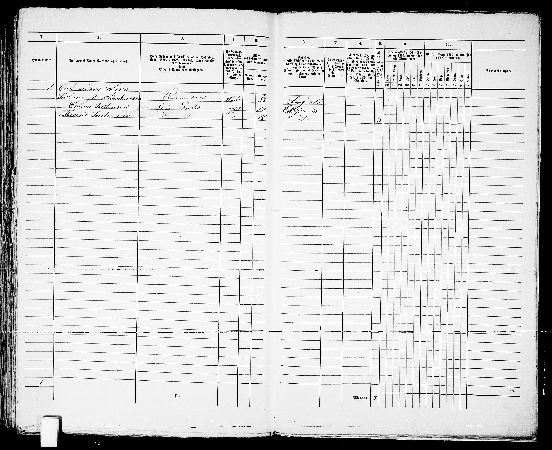 RA, Folketelling 1865 for 0901B Risør prestegjeld, Risør kjøpstad, 1865, s. 334