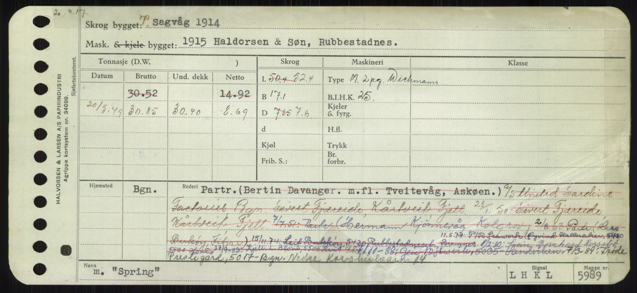 Sjøfartsdirektoratet med forløpere, Skipsmålingen, AV/RA-S-1627/H/Ha/L0005/0002: Fartøy, S-Sven / Fartøy, Skjo-Sven, s. 335