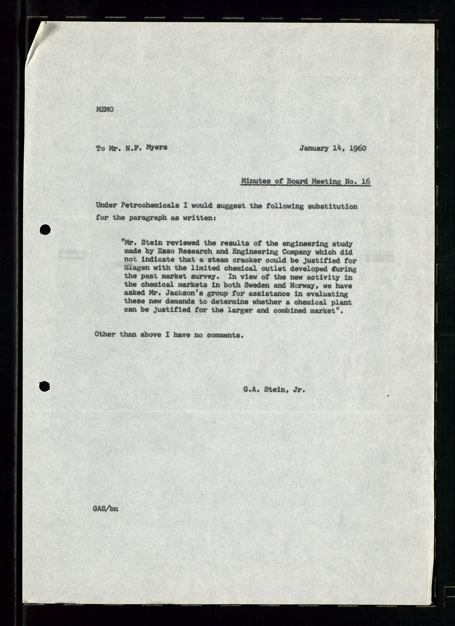 PA 1537 - A/S Essoraffineriet Norge, AV/SAST-A-101957/A/Aa/L0001/0001: Styremøter / Styremøter, board meetings, 1959-1961, s. 200