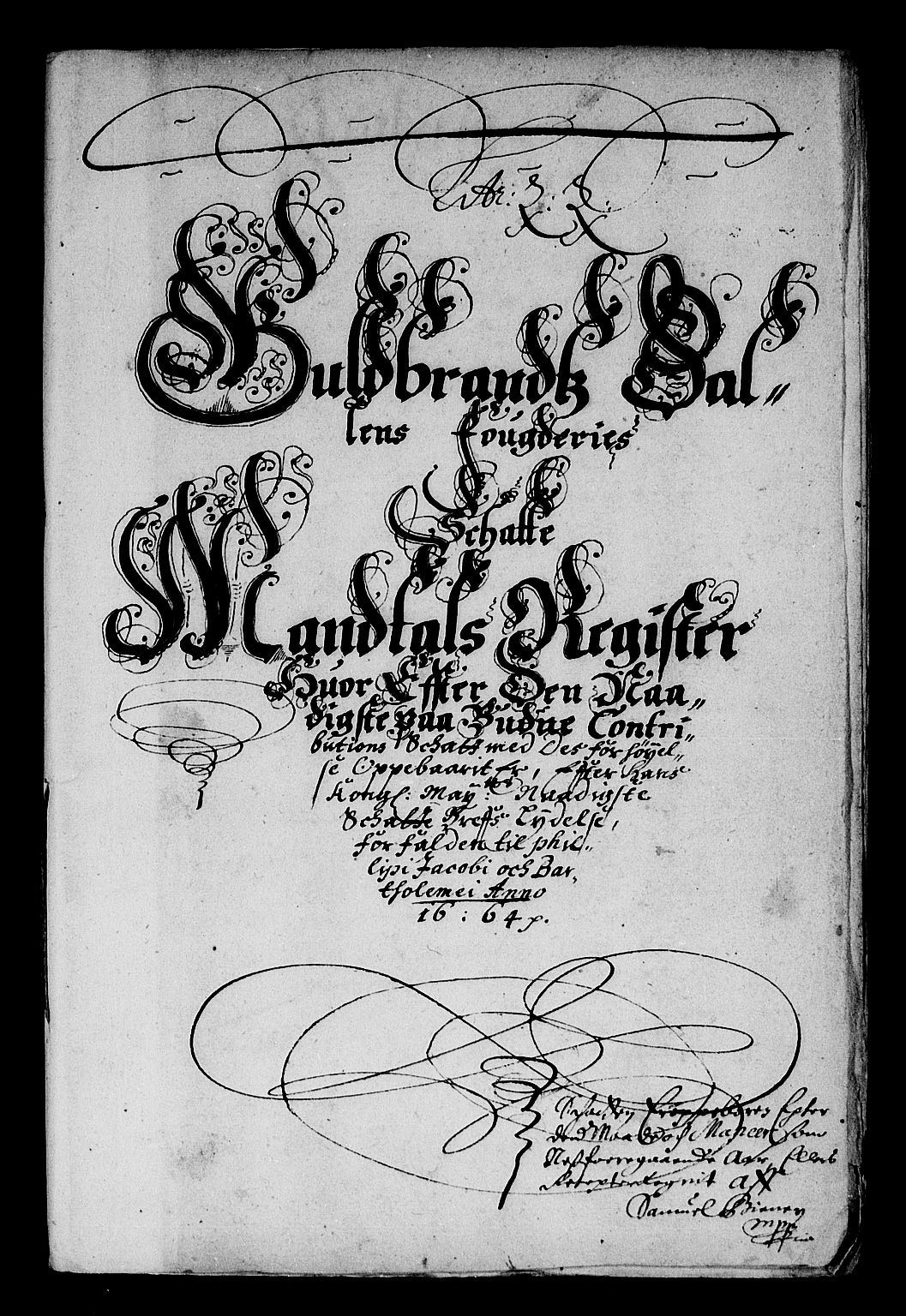 Rentekammeret inntil 1814, Reviderte regnskaper, Stiftamtstueregnskaper, Landkommissariatet på Akershus og Akershus stiftamt, AV/RA-EA-5869/R/Ra/L0022: Landkommissariatet på Akershus, 1664