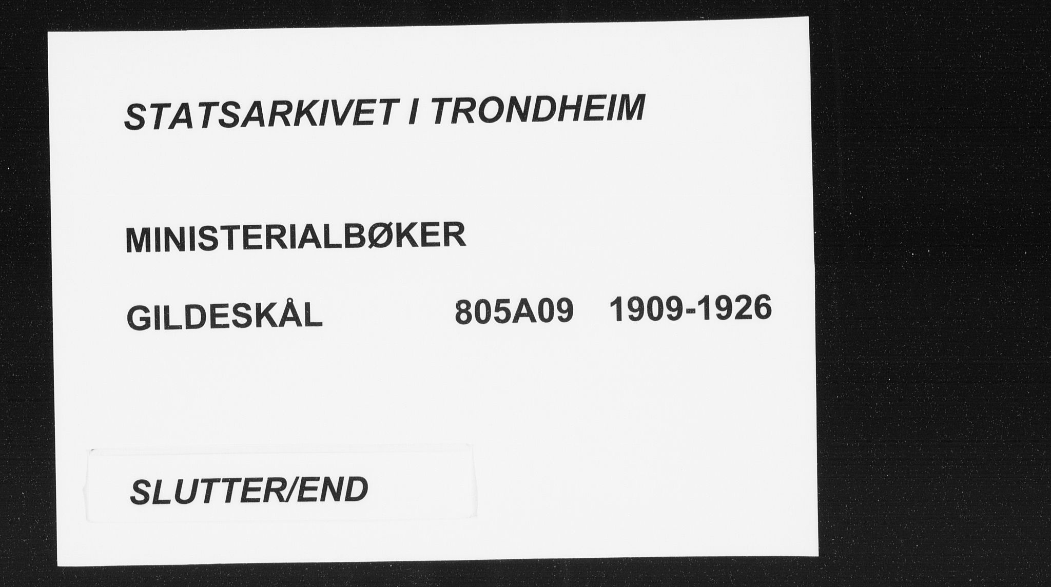 Ministerialprotokoller, klokkerbøker og fødselsregistre - Nordland, AV/SAT-A-1459/805/L0104: Ministerialbok nr. 805A09, 1909-1926