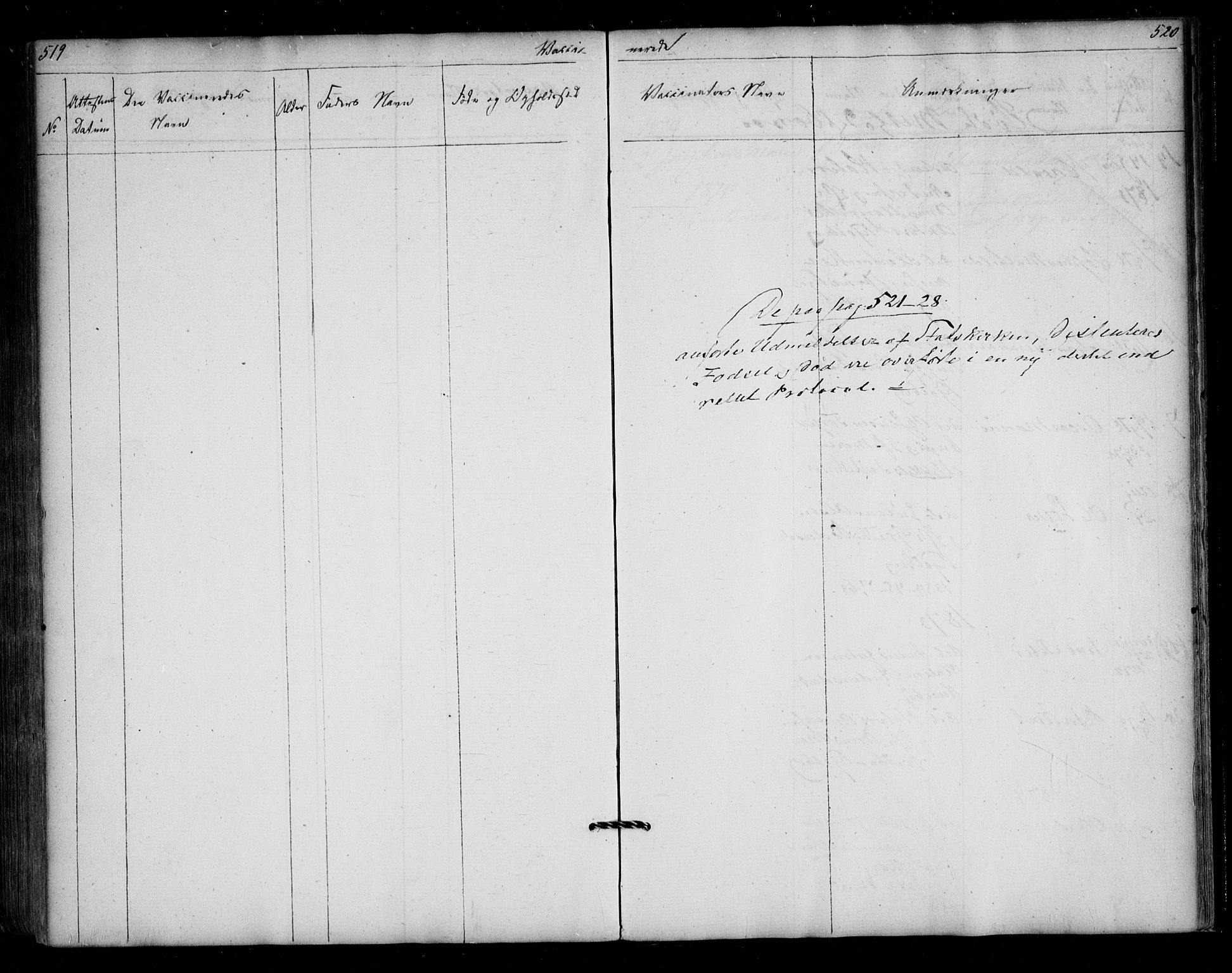 Borge prestekontor Kirkebøker, AV/SAO-A-10903/F/Fa/L0005: Ministerialbok nr. I 5, 1848-1860, s. 519-520