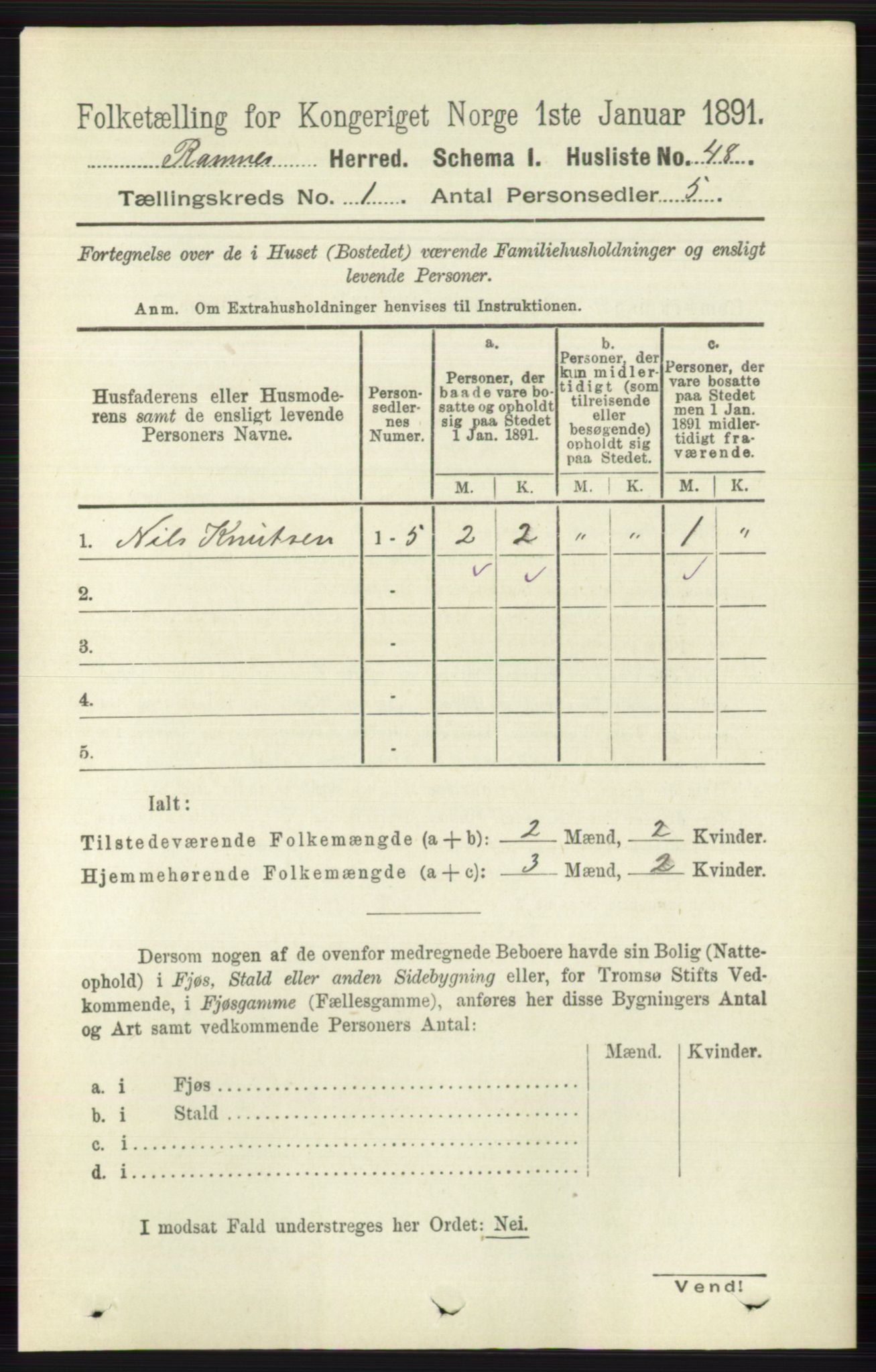 RA, Folketelling 1891 for 0718 Ramnes herred, 1891, s. 75