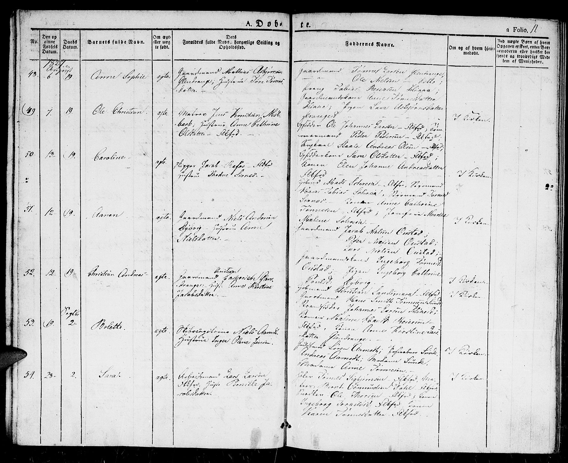 Flekkefjord sokneprestkontor, AV/SAK-1111-0012/F/Fb/Fbc/L0004: Klokkerbok nr. B 4, 1827-1846, s. 11