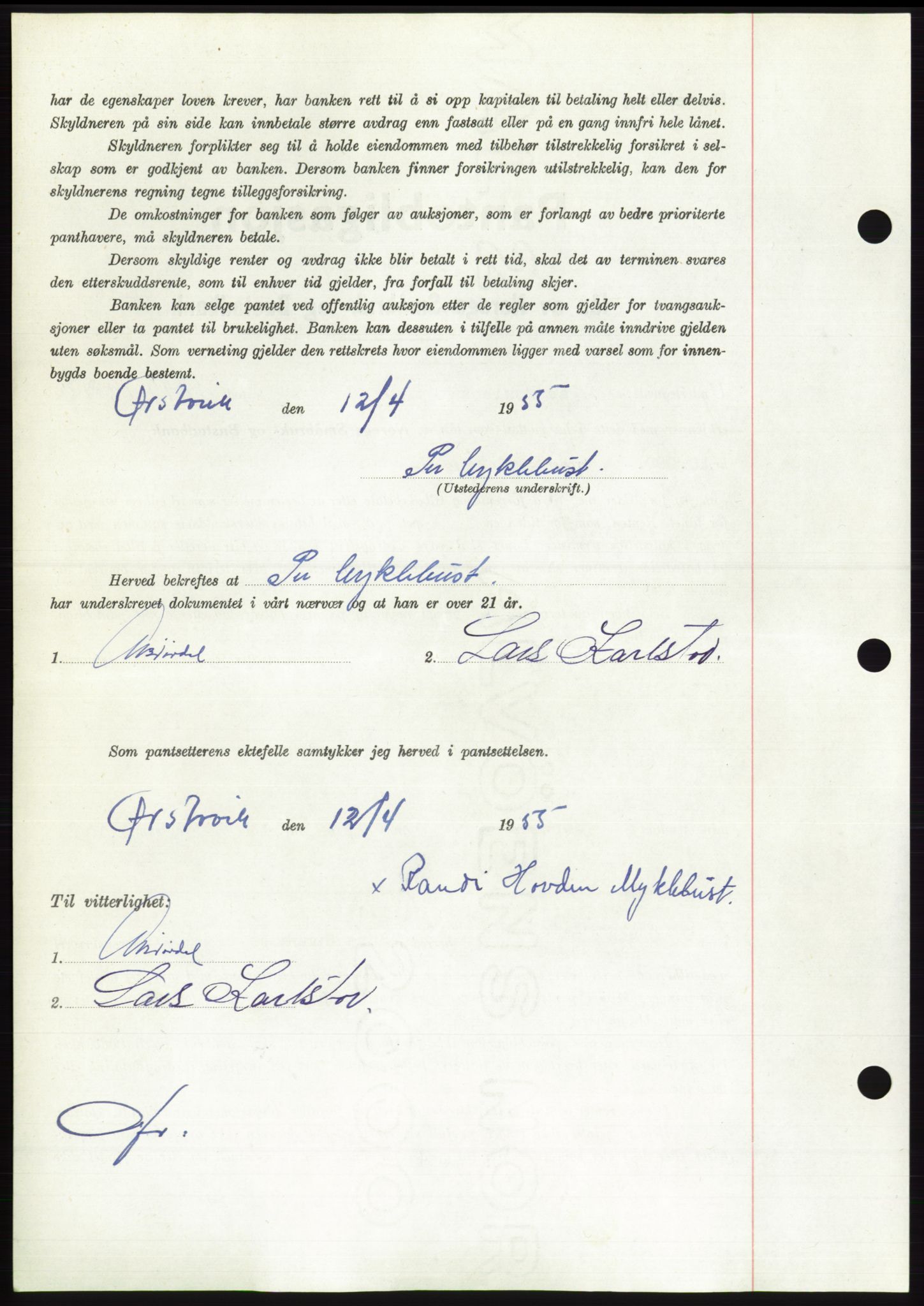 Søre Sunnmøre sorenskriveri, AV/SAT-A-4122/1/2/2C/L0126: Pantebok nr. 14B, 1954-1955, Dagboknr: 831/1955