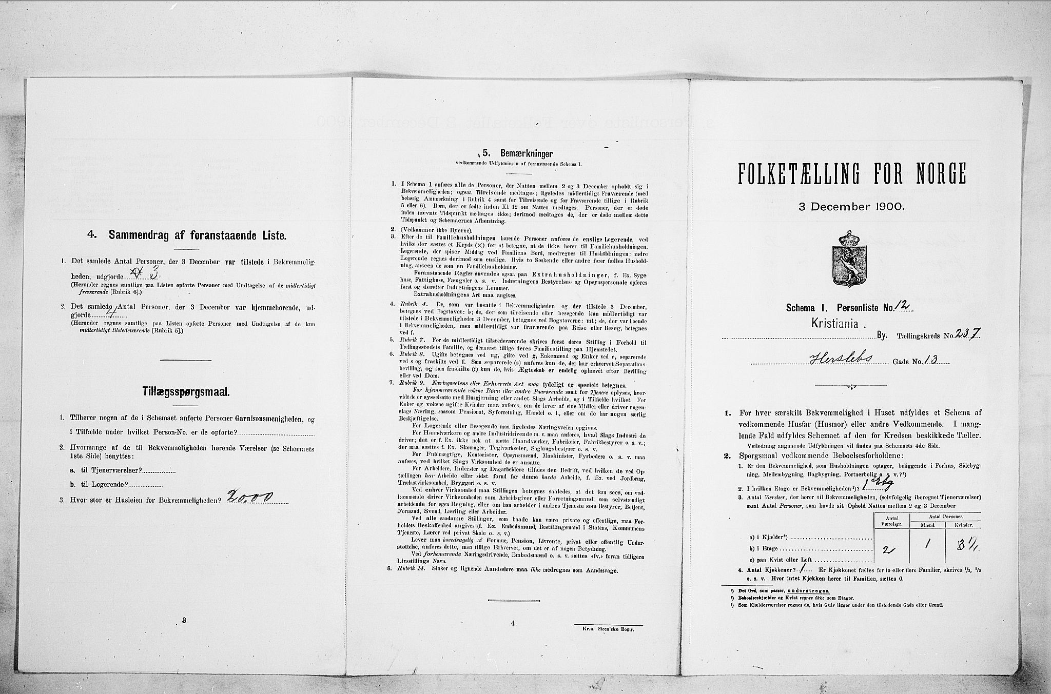 SAO, Folketelling 1900 for 0301 Kristiania kjøpstad, 1900, s. 37175