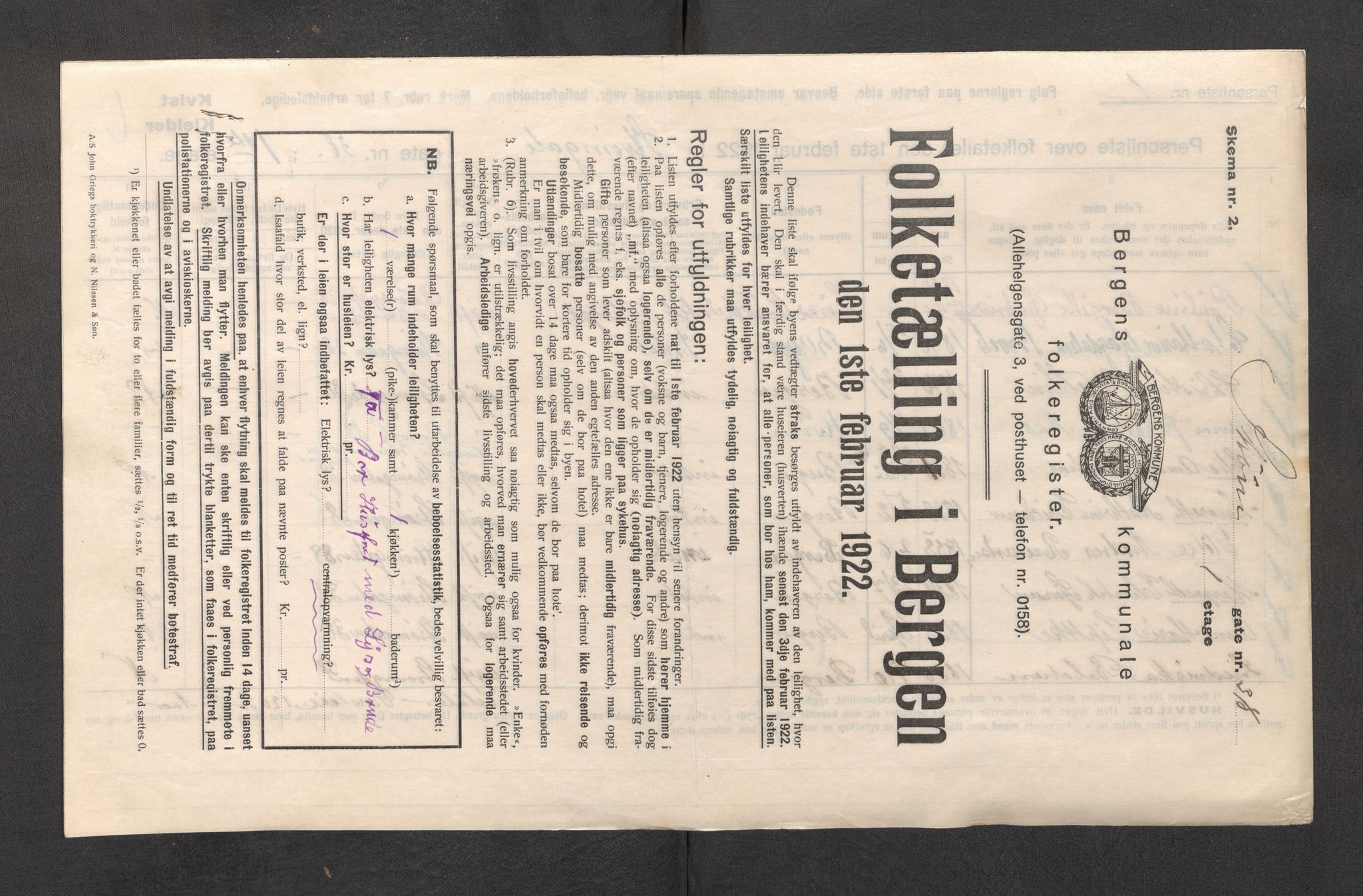 SAB, Kommunal folketelling 1922 for Bergen kjøpstad, 1922, s. 40971