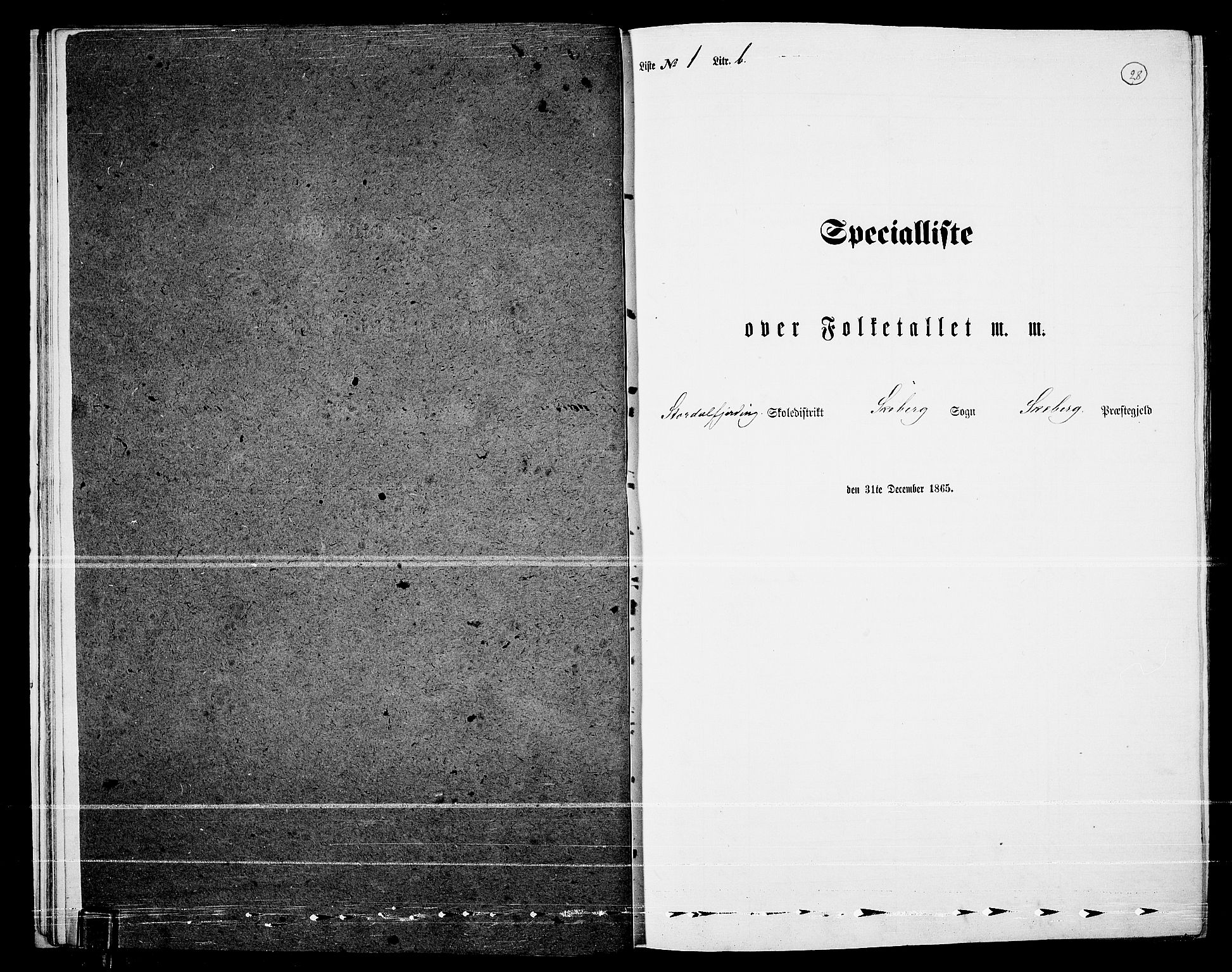 RA, Folketelling 1865 for 0115P Skjeberg prestegjeld, 1865, s. 26