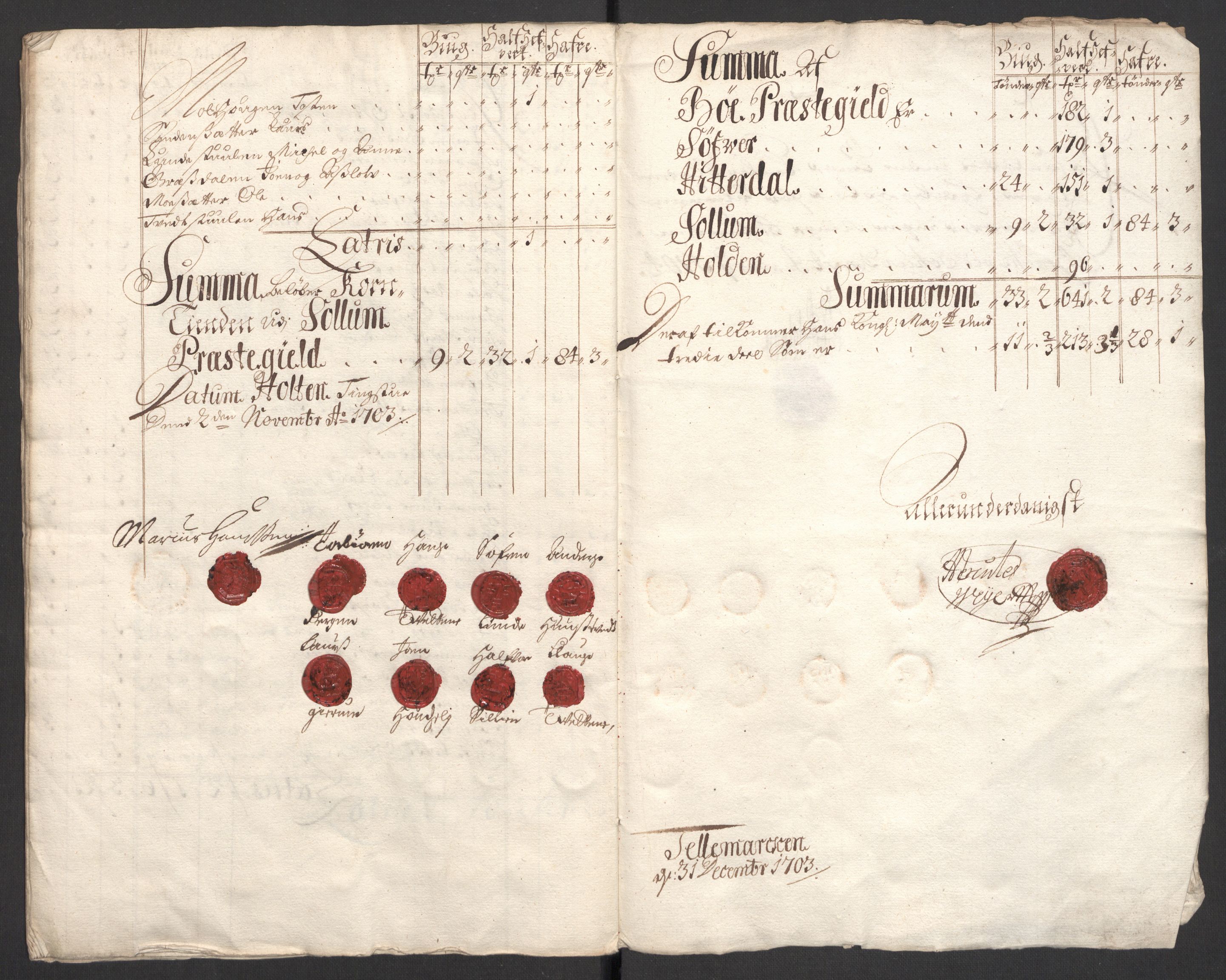 Rentekammeret inntil 1814, Reviderte regnskaper, Fogderegnskap, AV/RA-EA-4092/R36/L2108: Fogderegnskap Øvre og Nedre Telemark og Bamble, 1703, s. 35