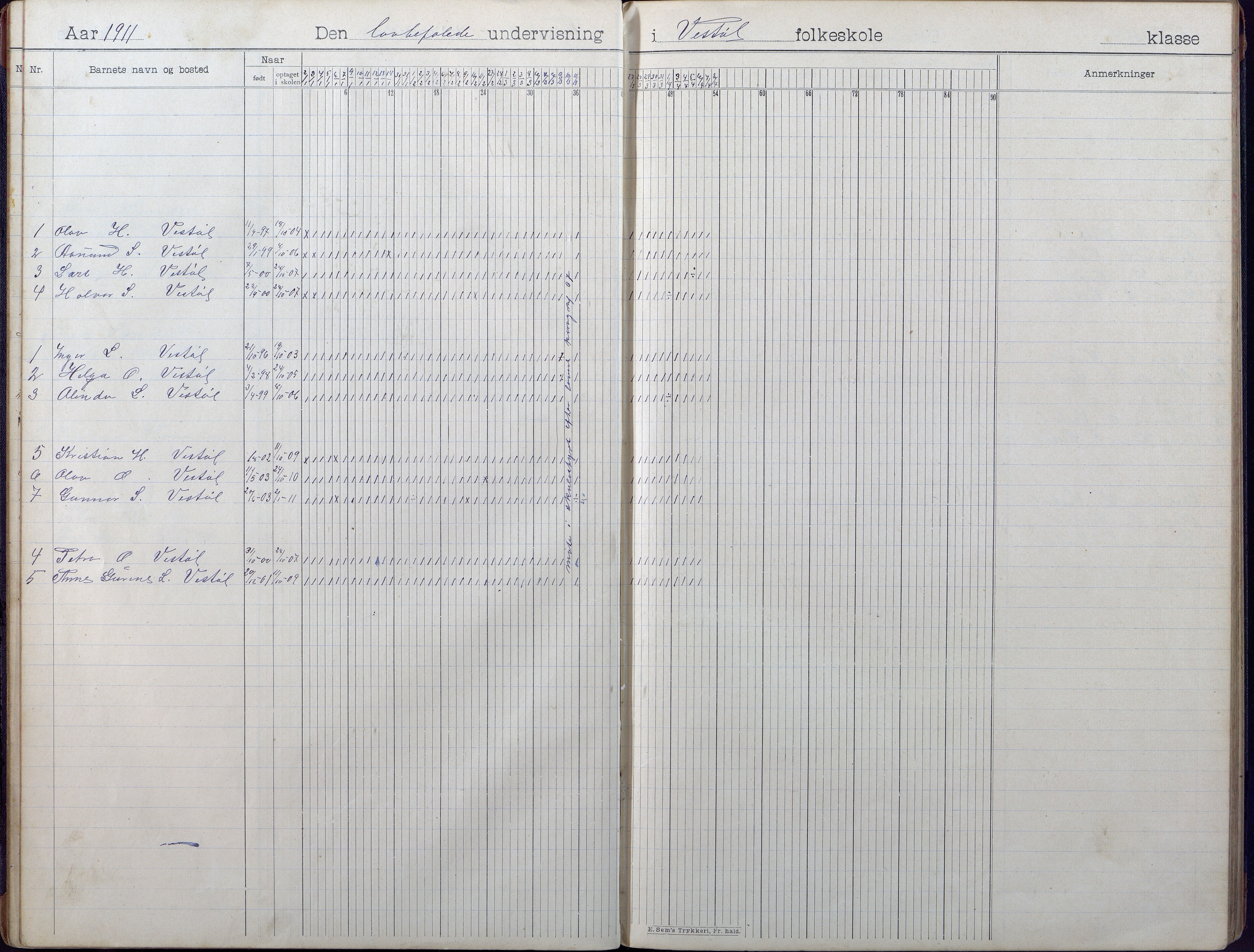 Gjerstad Kommune, Vestøl-Ljaadal-Trydal-Løite, AAKS/KA0911-550e/F01/L0002: Dagbok Vestøl skole, 1902-1926