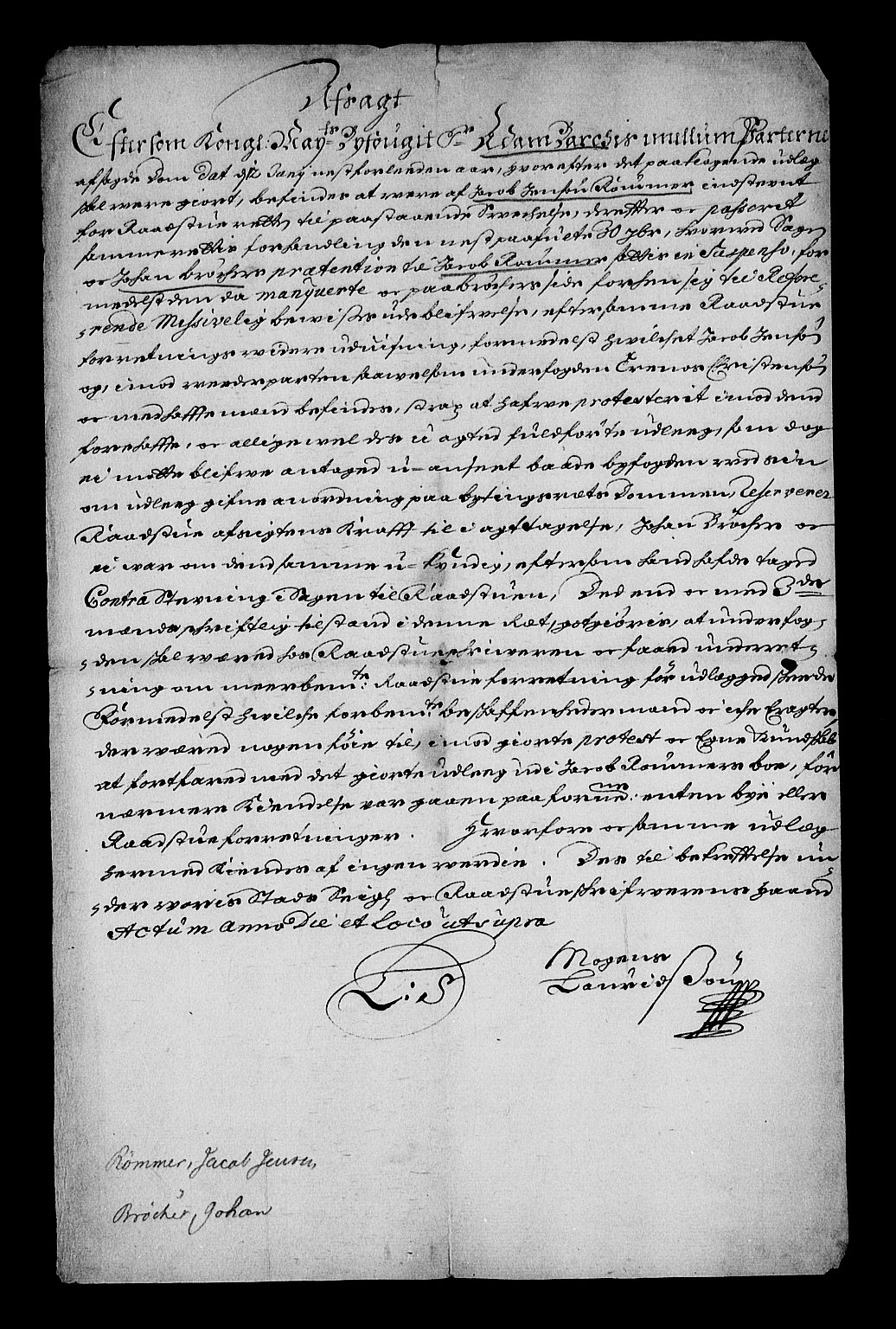 Stattholderembetet 1572-1771, RA/EA-2870/Af/L0001: Avskrifter av vedlegg til originale supplikker, nummerert i samsvar med supplikkbøkene, 1683-1687, s. 12