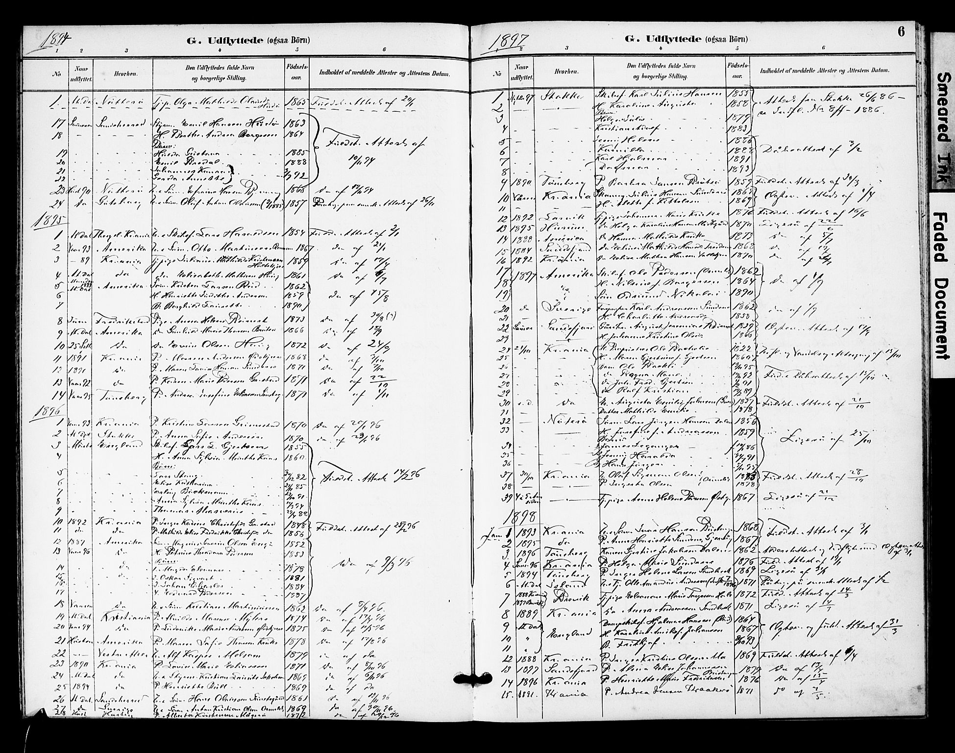 Tjøme kirkebøker, AV/SAKO-A-328/F/Fa/L0004: Ministerialbok nr. I 4, 1891-1900, s. 6