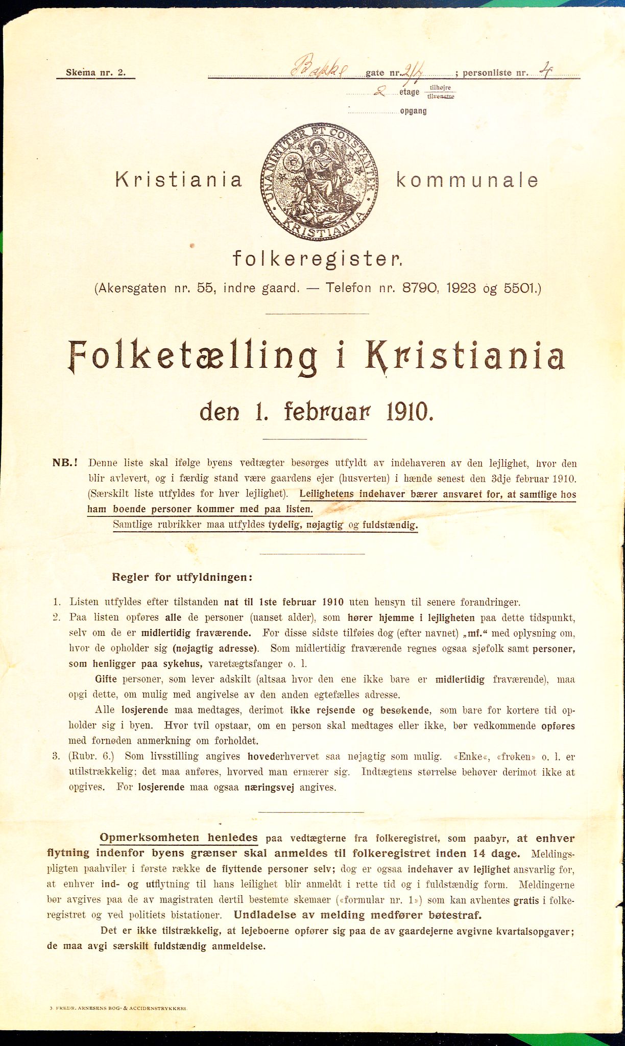 OBA, Kommunal folketelling 1.2.1910 for Kristiania, 1910, s. 2531