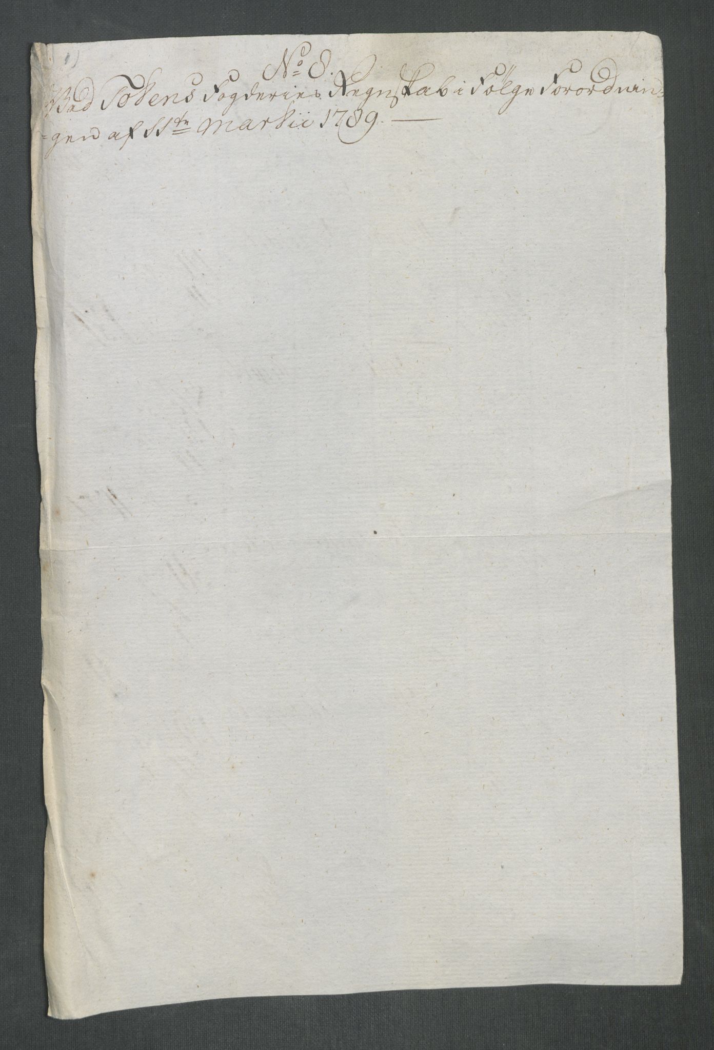 Rentekammeret inntil 1814, Reviderte regnskaper, Mindre regnskaper, RA/EA-4068/Rf/Rfe/L0050: Sunnmøre fogderi, Toten fogderi, 1789, s. 156