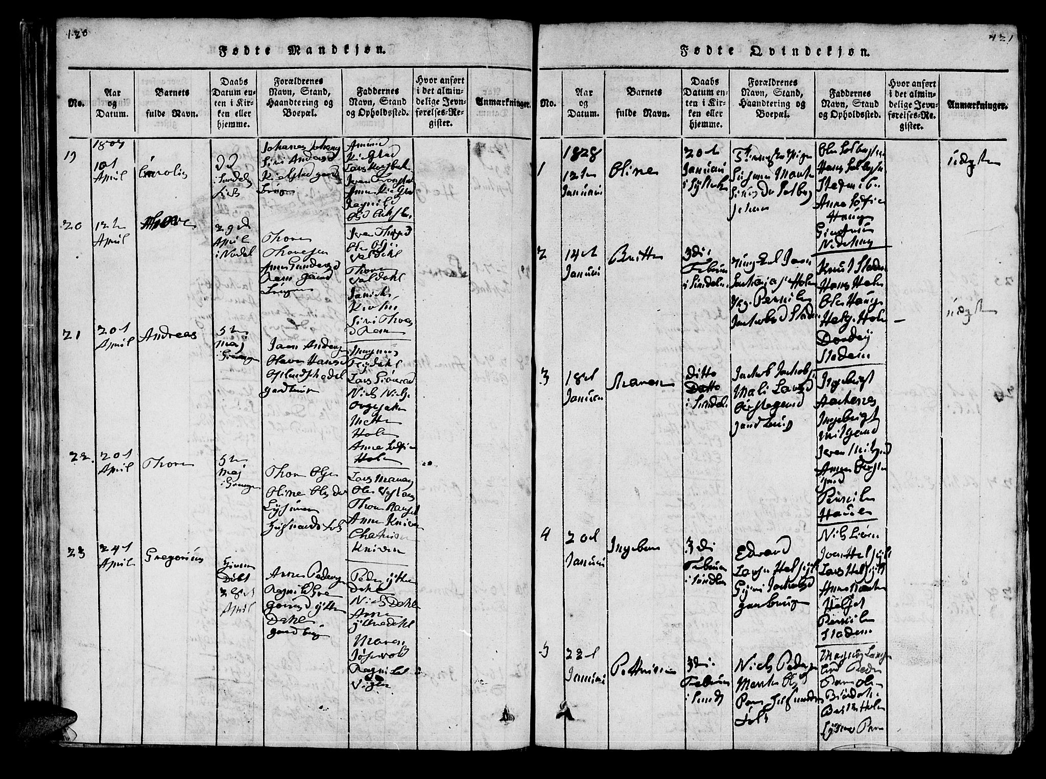 Ministerialprotokoller, klokkerbøker og fødselsregistre - Møre og Romsdal, AV/SAT-A-1454/519/L0246: Ministerialbok nr. 519A05, 1817-1834, s. 120-121