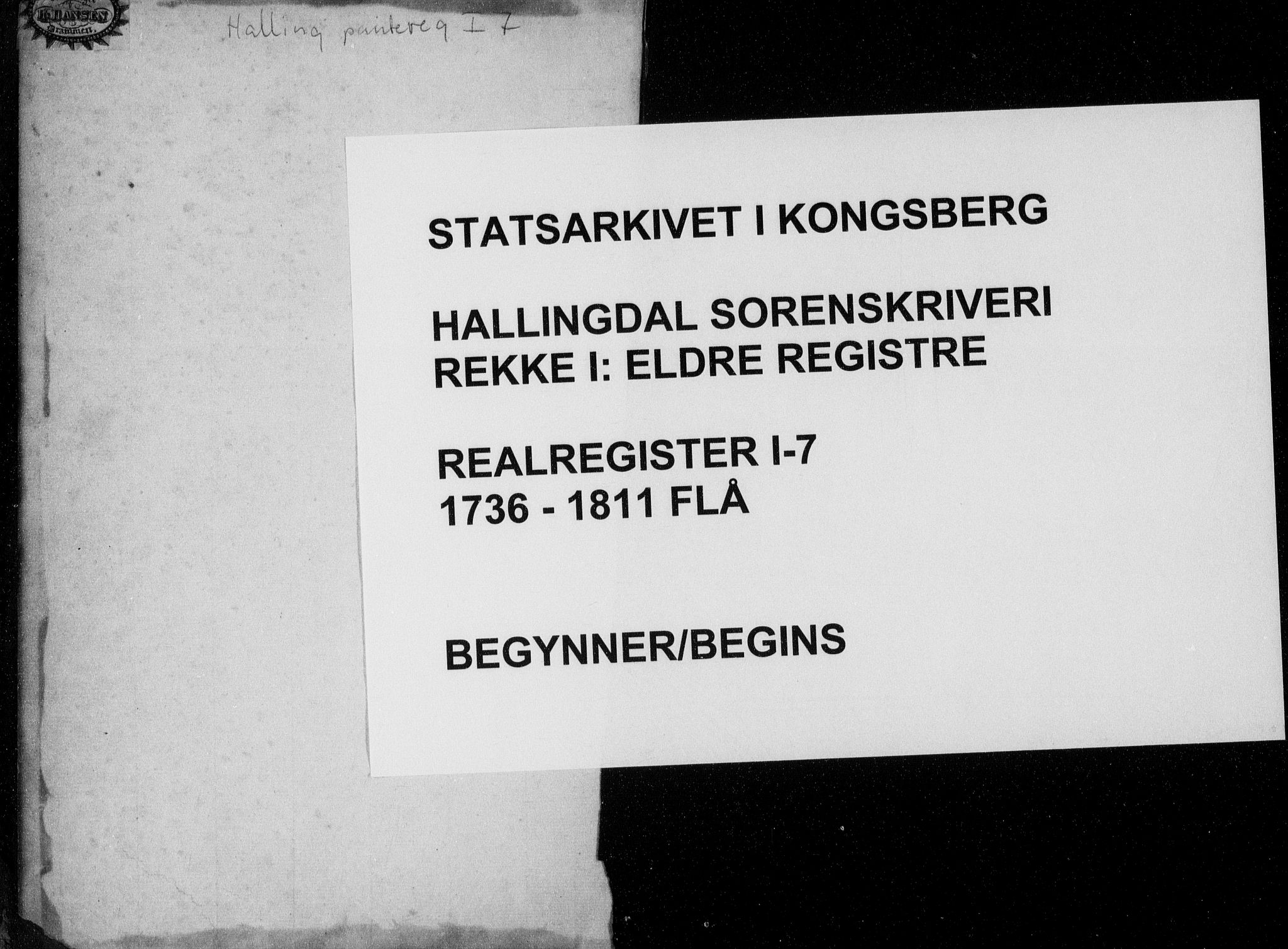 Hallingdal sorenskriveri, SAKO/A-121/G/Gb/Gba/L0007: Panteregister nr. I 7, 1736-1811