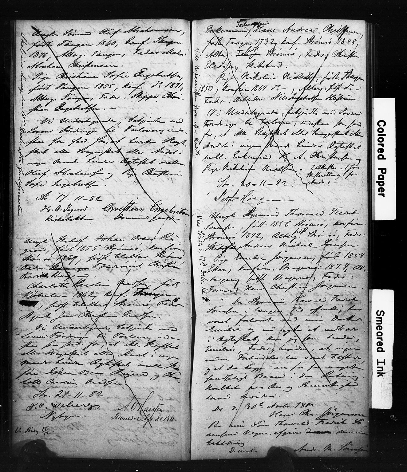 Strømsø kirkebøker, AV/SAKO-A-246/H/Ha/L0006: Lysningsprotokoll nr. 6, 1882-1890