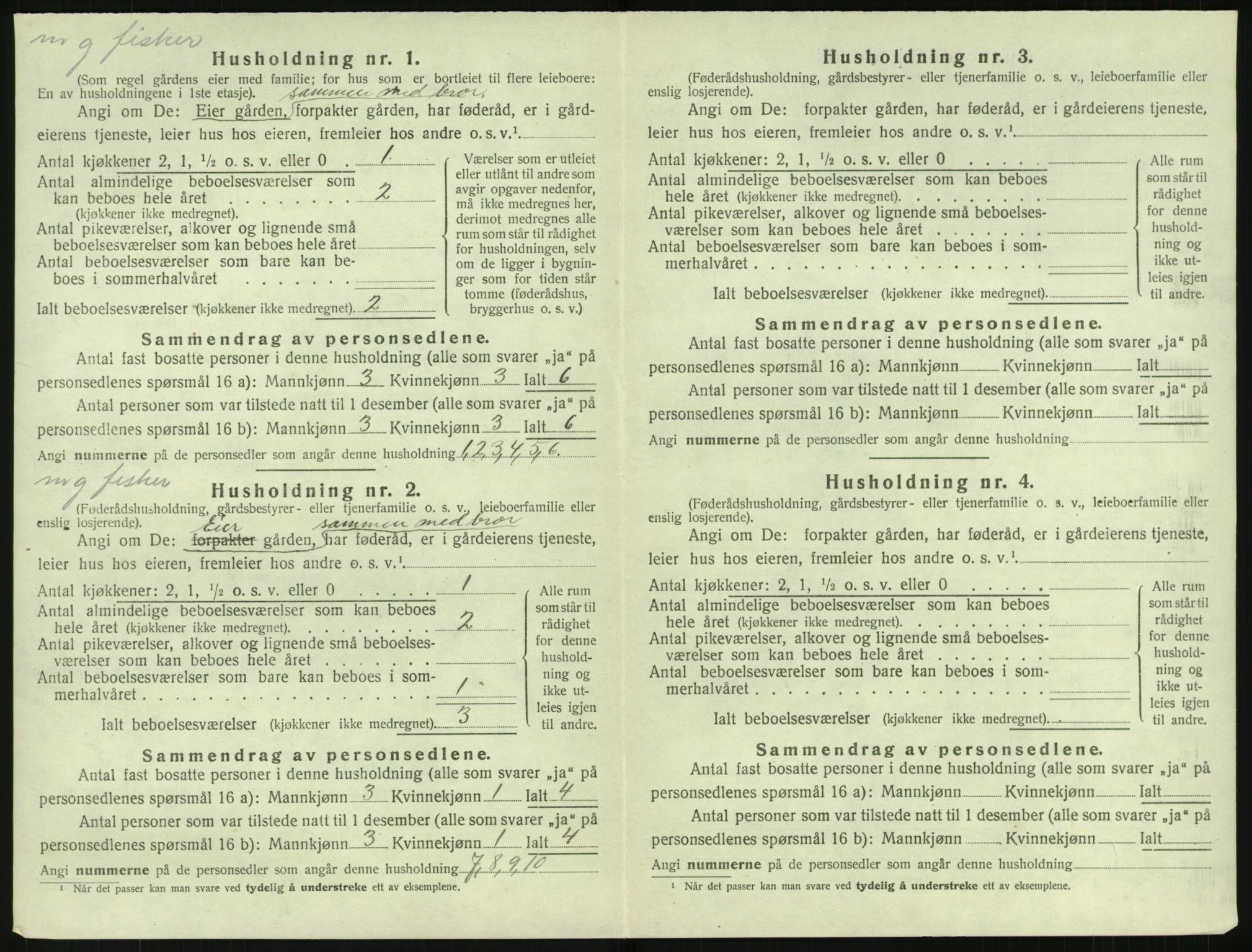 SAK, Folketelling 1920 for 0923 Fjære herred, 1920, s. 1894