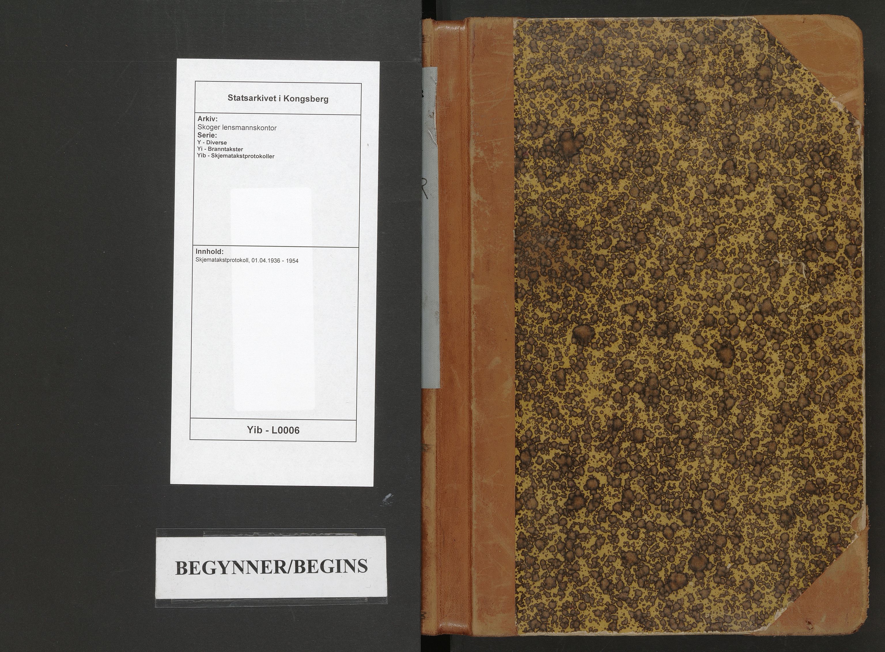 Skoger lensmannskontor, AV/SAKO-A-548/Y/Yi/Yib/L0006: Skjematakstprotokoll, 1936-1954