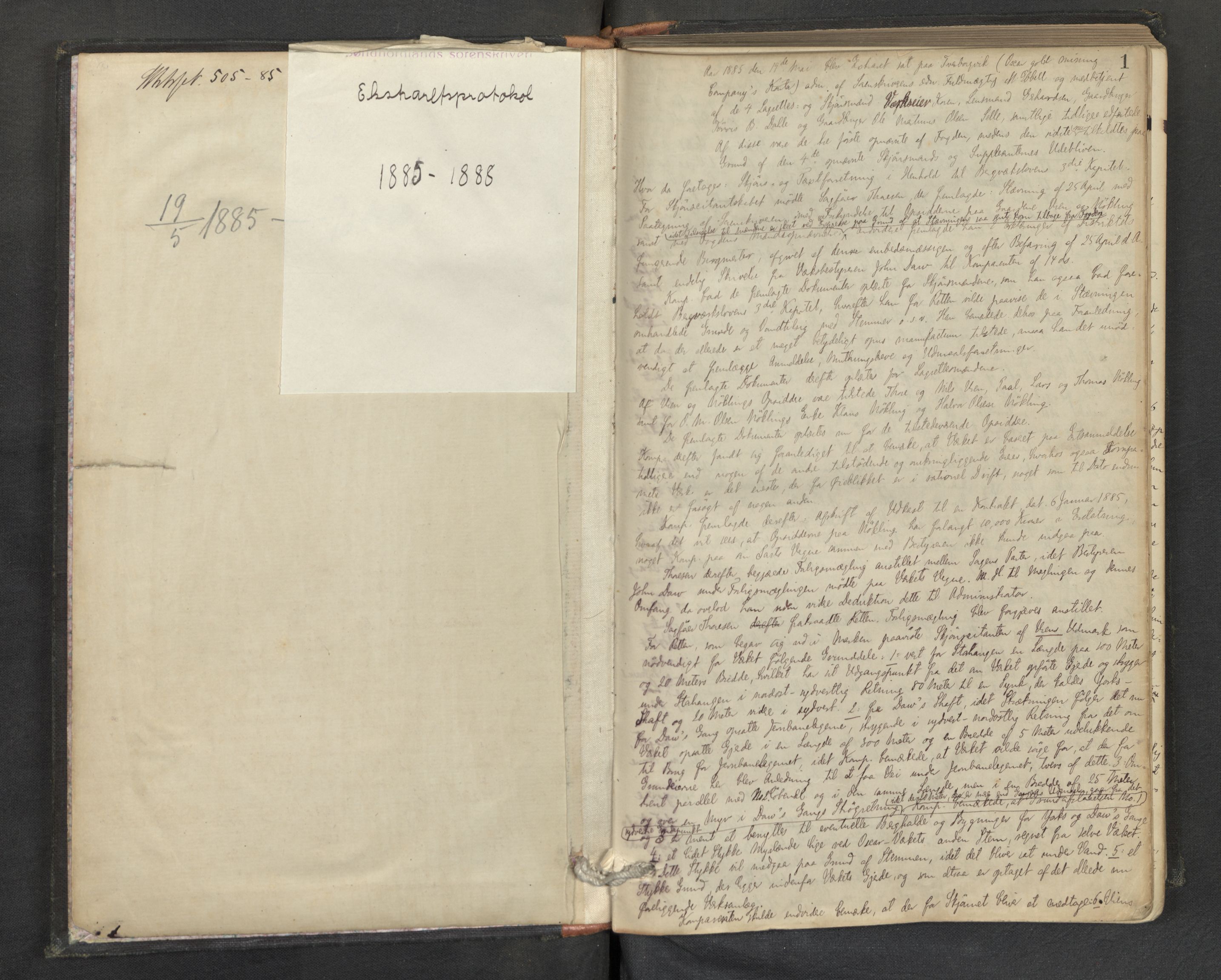 Sunnhordland sorenskrivar, AV/SAB-A-2401/1/F/Fb/Fba/L0013: Ekstrarettsprotokoll, 1885-1888
