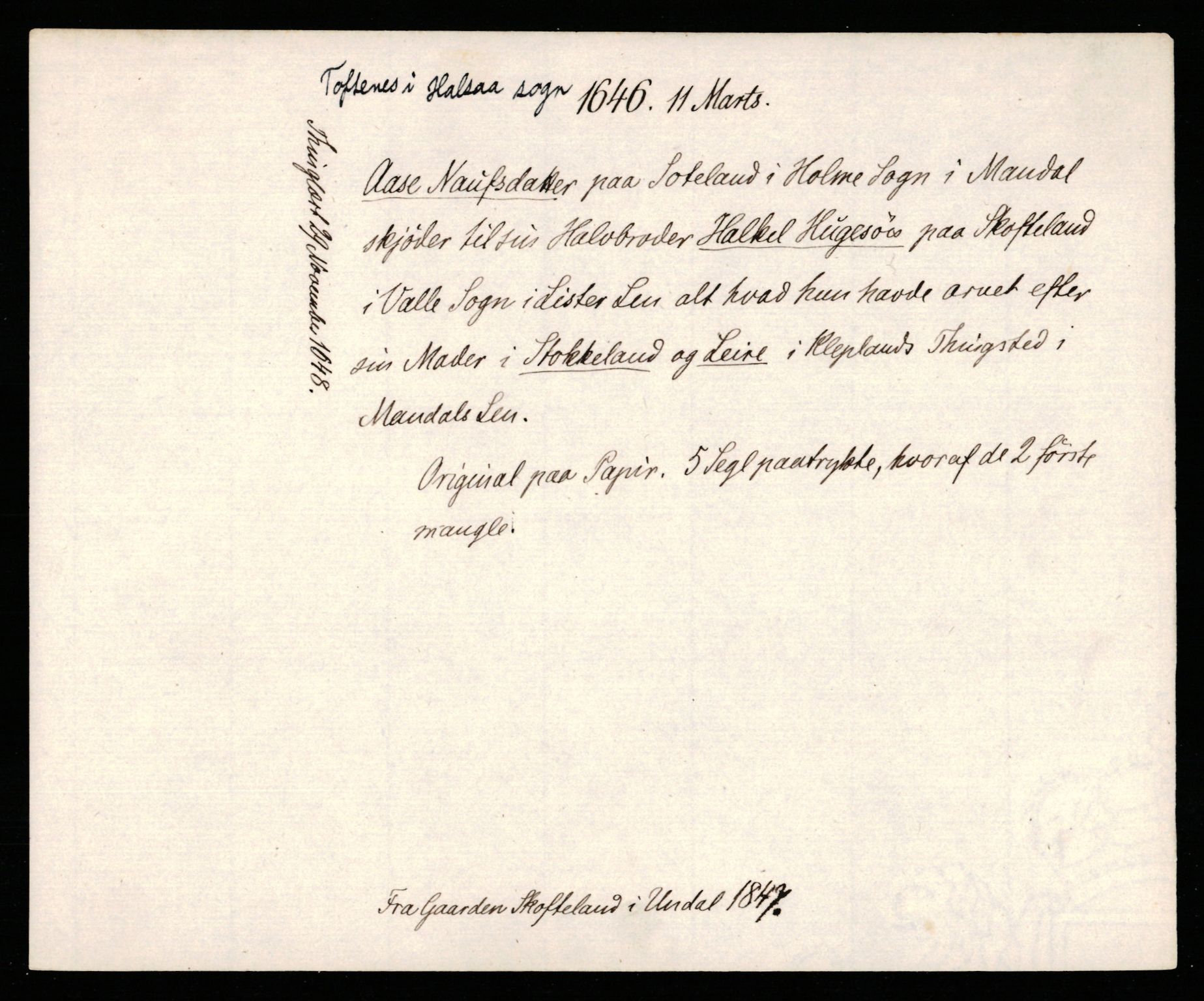 Riksarkivets diplomsamling, AV/RA-EA-5965/F35/F35b/L0008: Riksarkivets diplomer, seddelregister, 1635-1646, s. 715