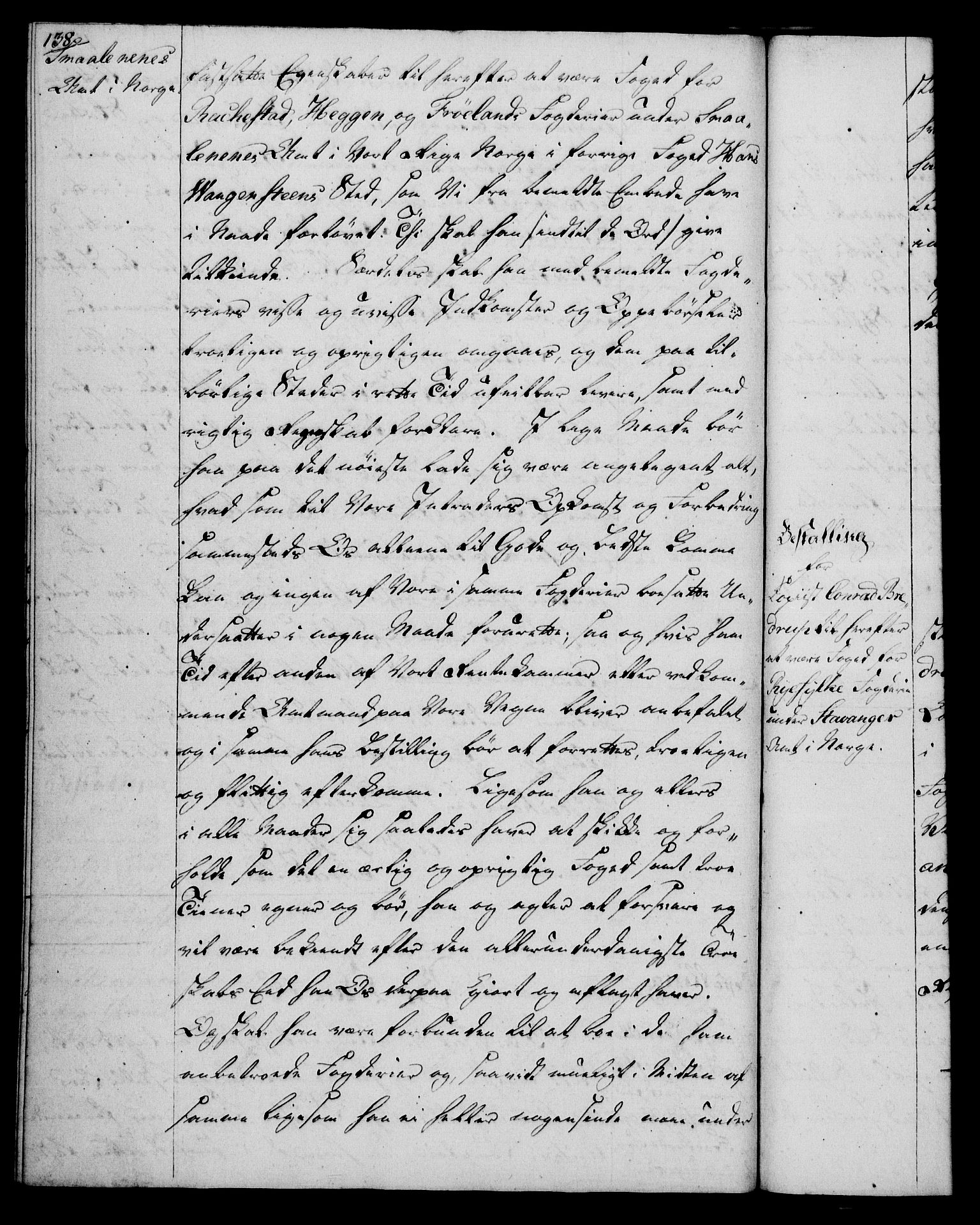 Rentekammeret, Kammerkanselliet, RA/EA-3111/G/Gg/Gge/L0006: Norsk bestallingsprotokoll med register (merket RK 53.30), 1773-1814, s. 138