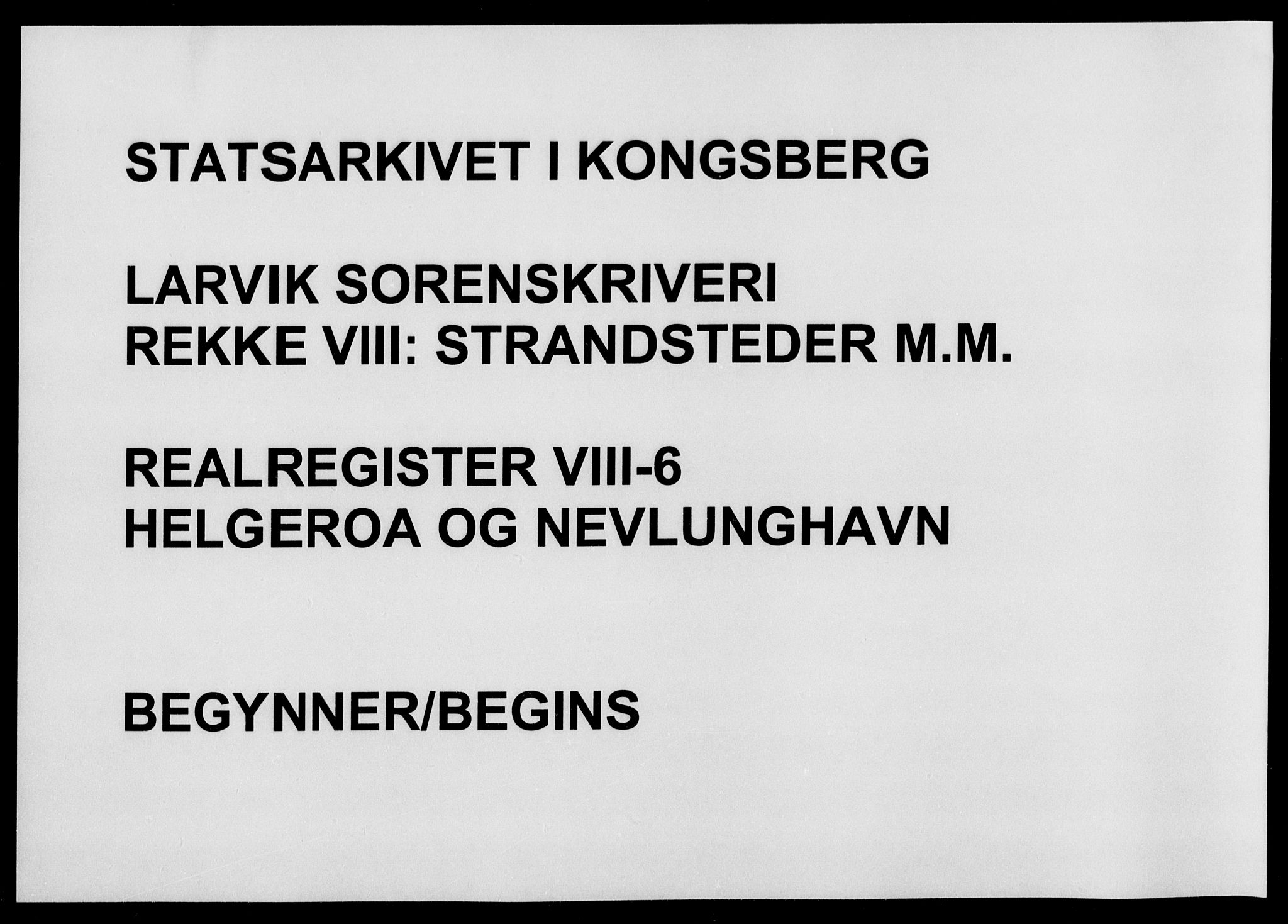 Larvik sorenskriveri, SAKO/A-83/G/Gb/Gbi/L0006: Panteregister nr. VIII 6